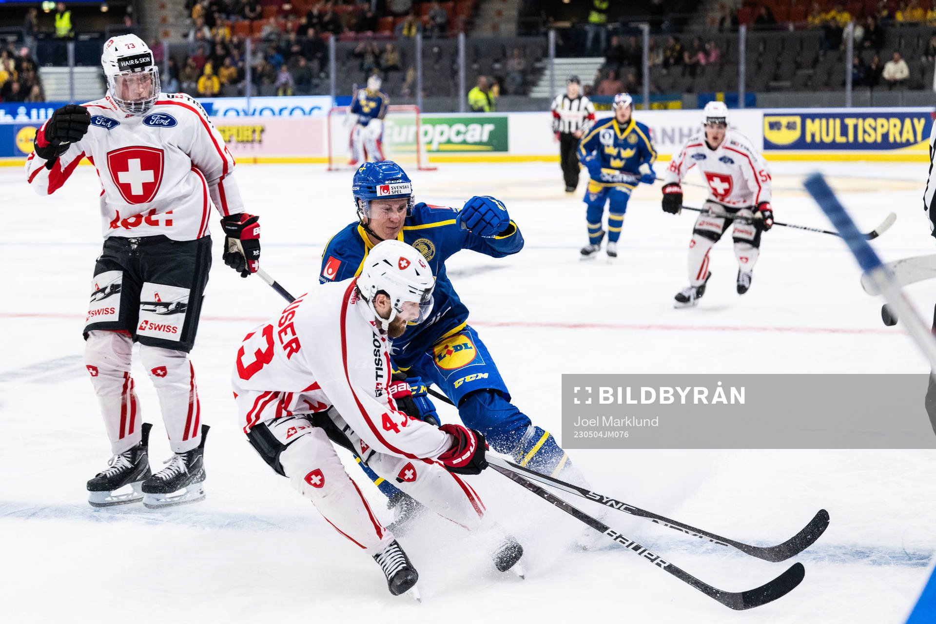 Mike Kunzle and Andrea Glauser of Switzerland against