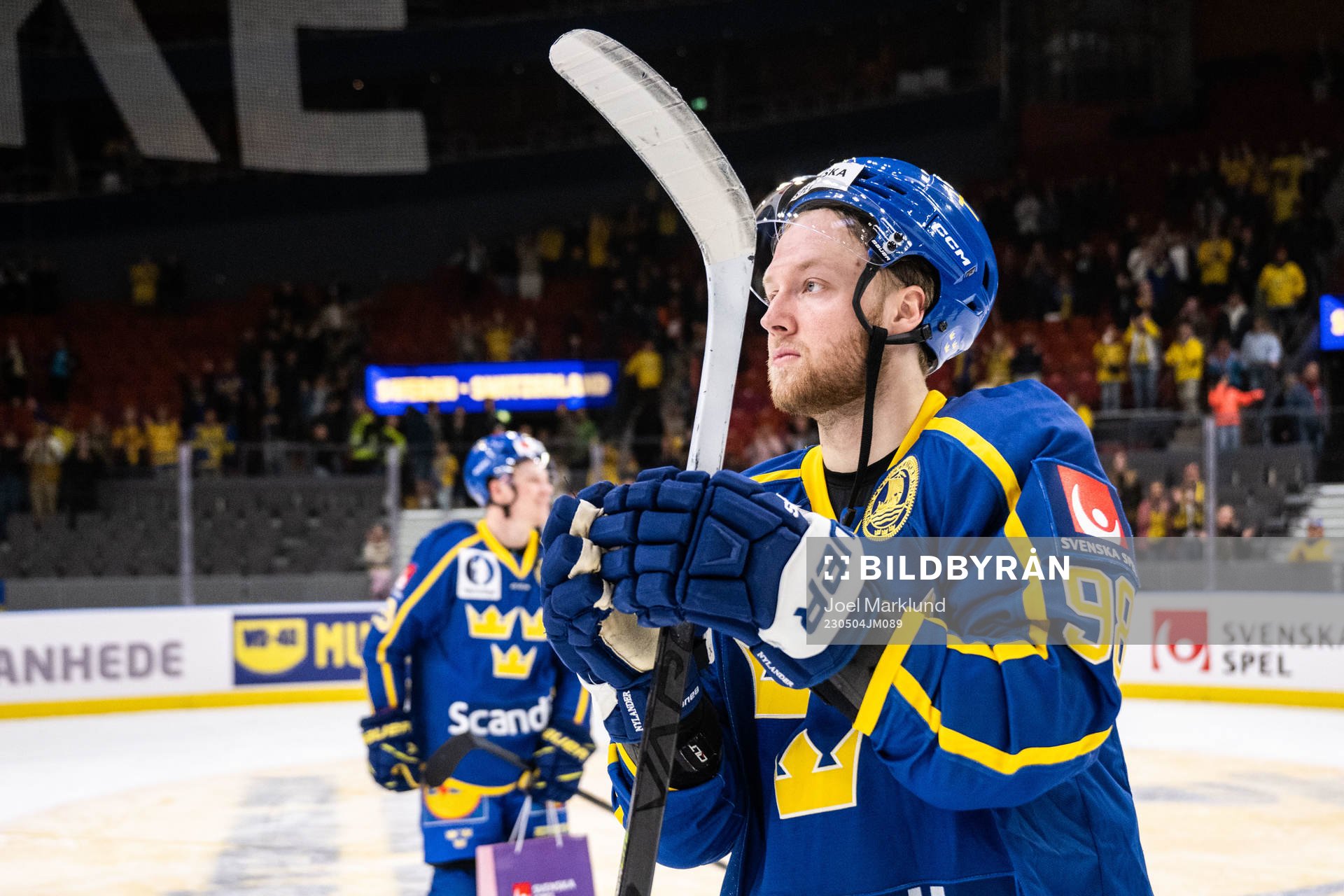 Alexander Nylander of Sweden celebrates