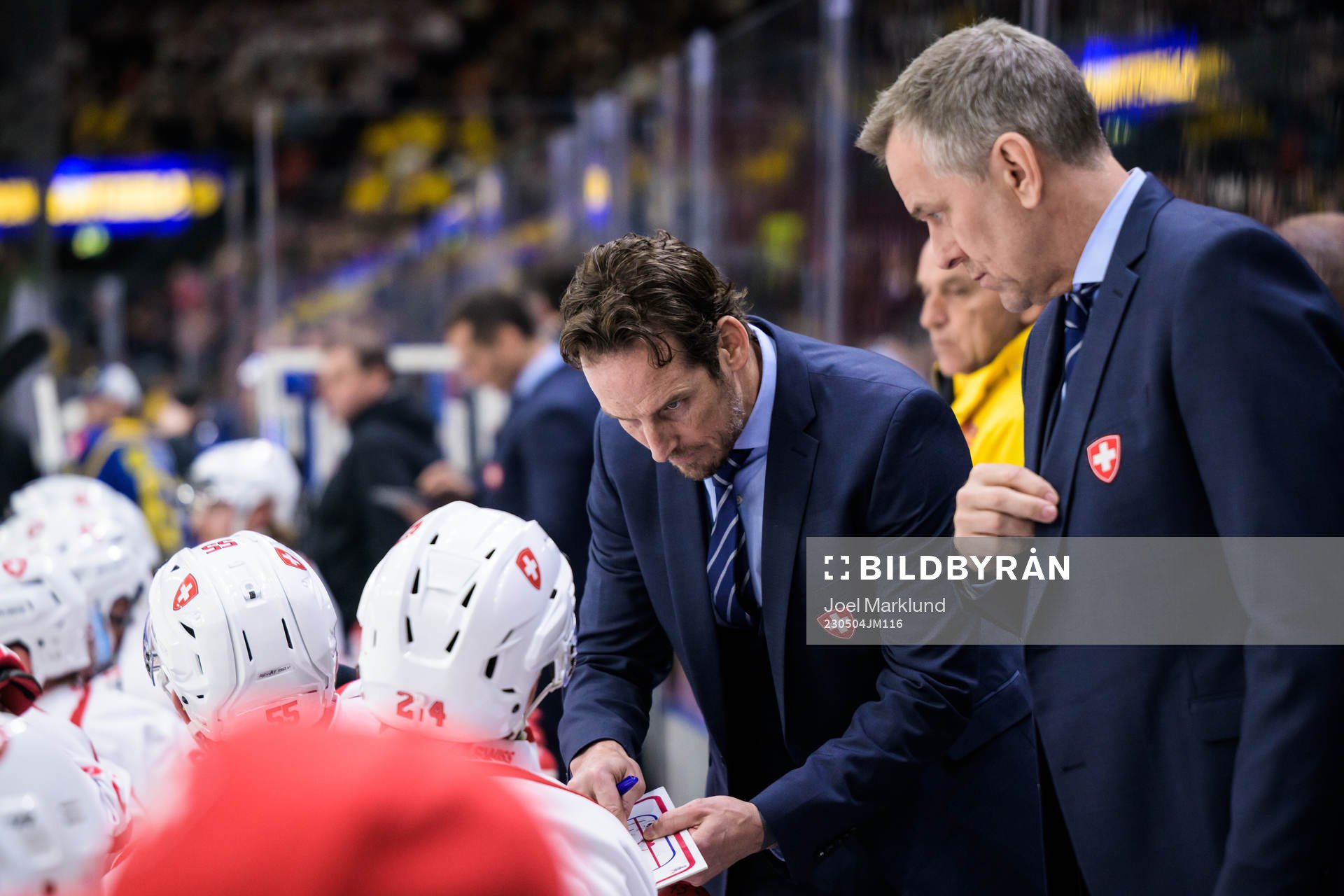 Head coach Patrick Fisher and assistant coach Tommy Albelin