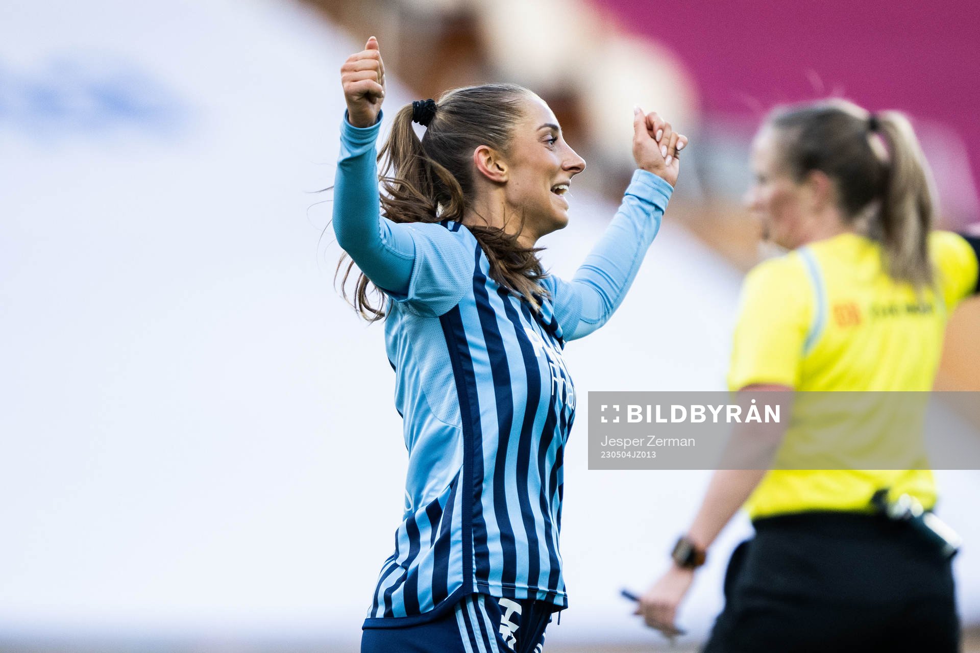 Djurgårdens Tilde Lindwall jublar