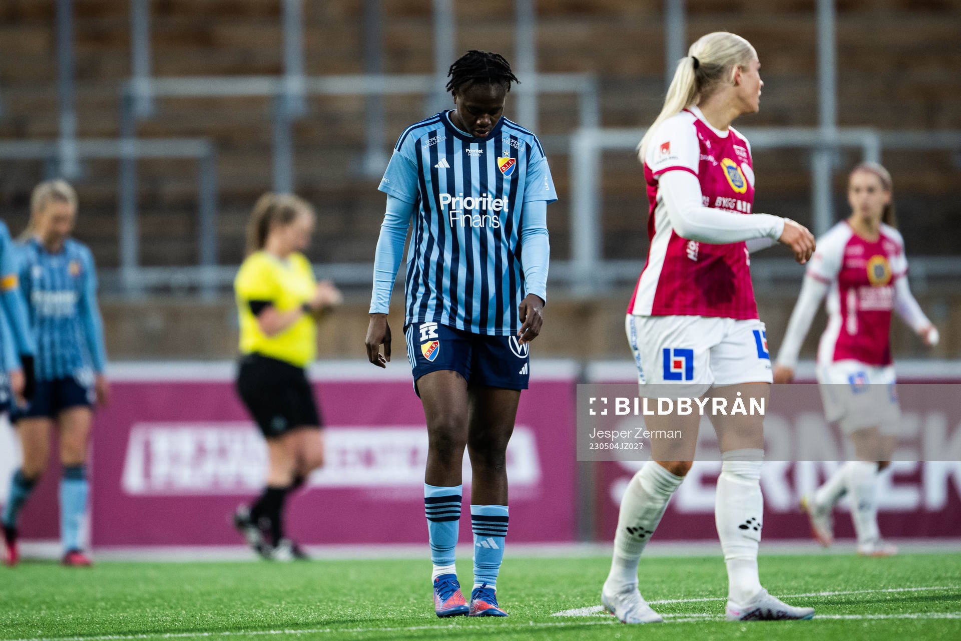 Djurgårdens Flavine Mawete Musolo deppar