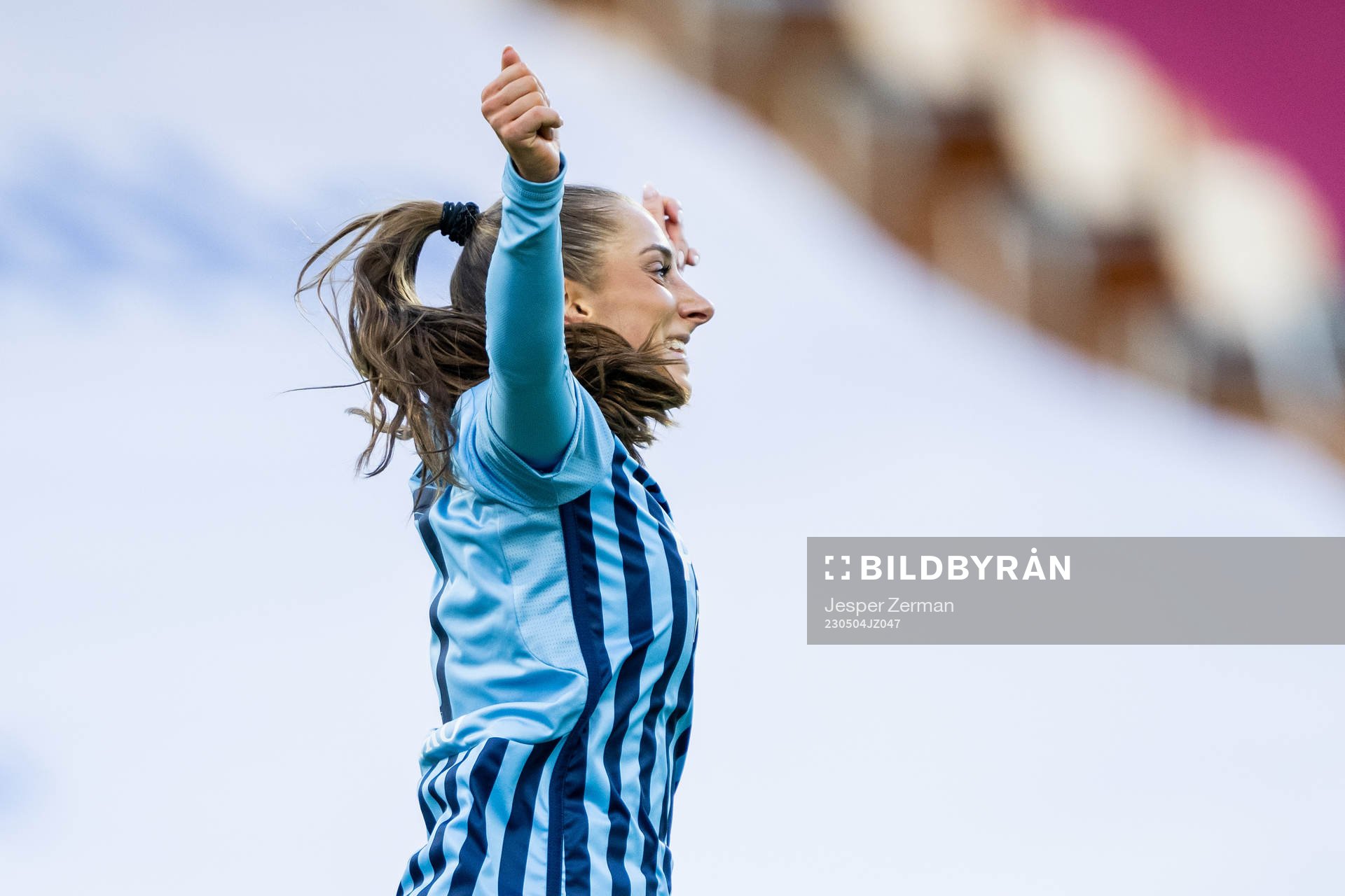 Djurgårdens Tilde Lindwall jublar