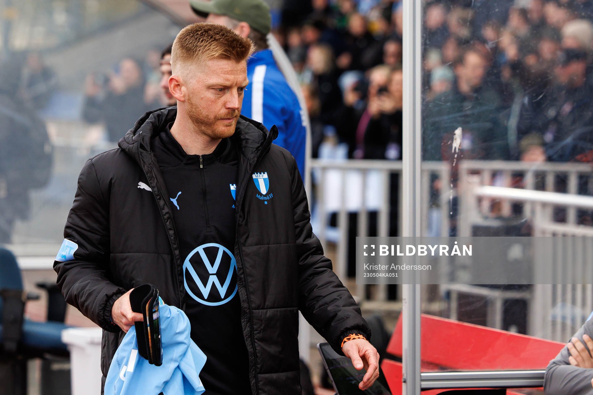 Malmö FFs Anders Christiansen på bänken