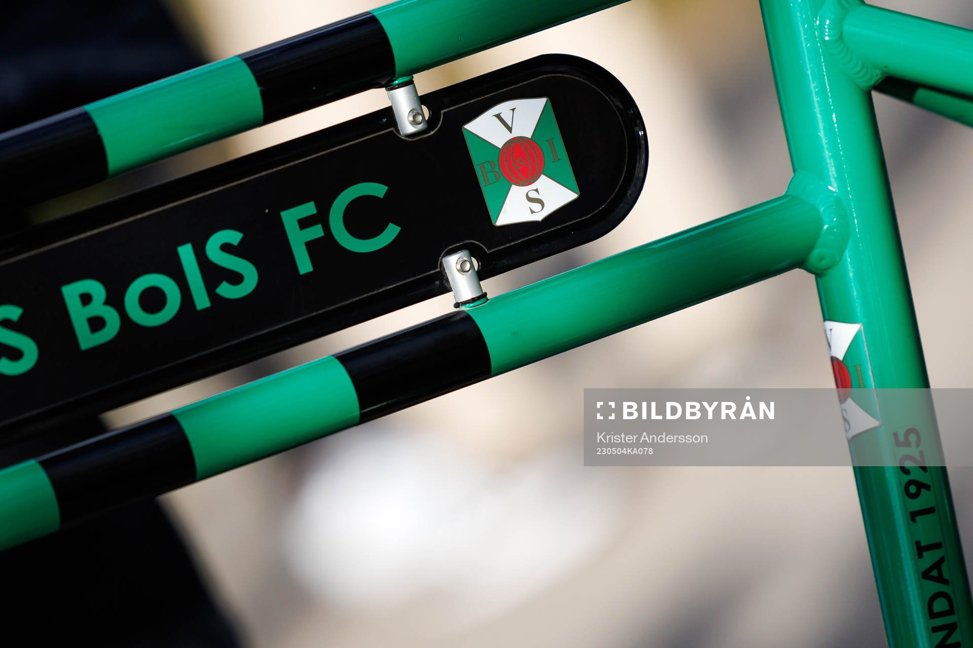 Varbergs BoIS logo på en cykel