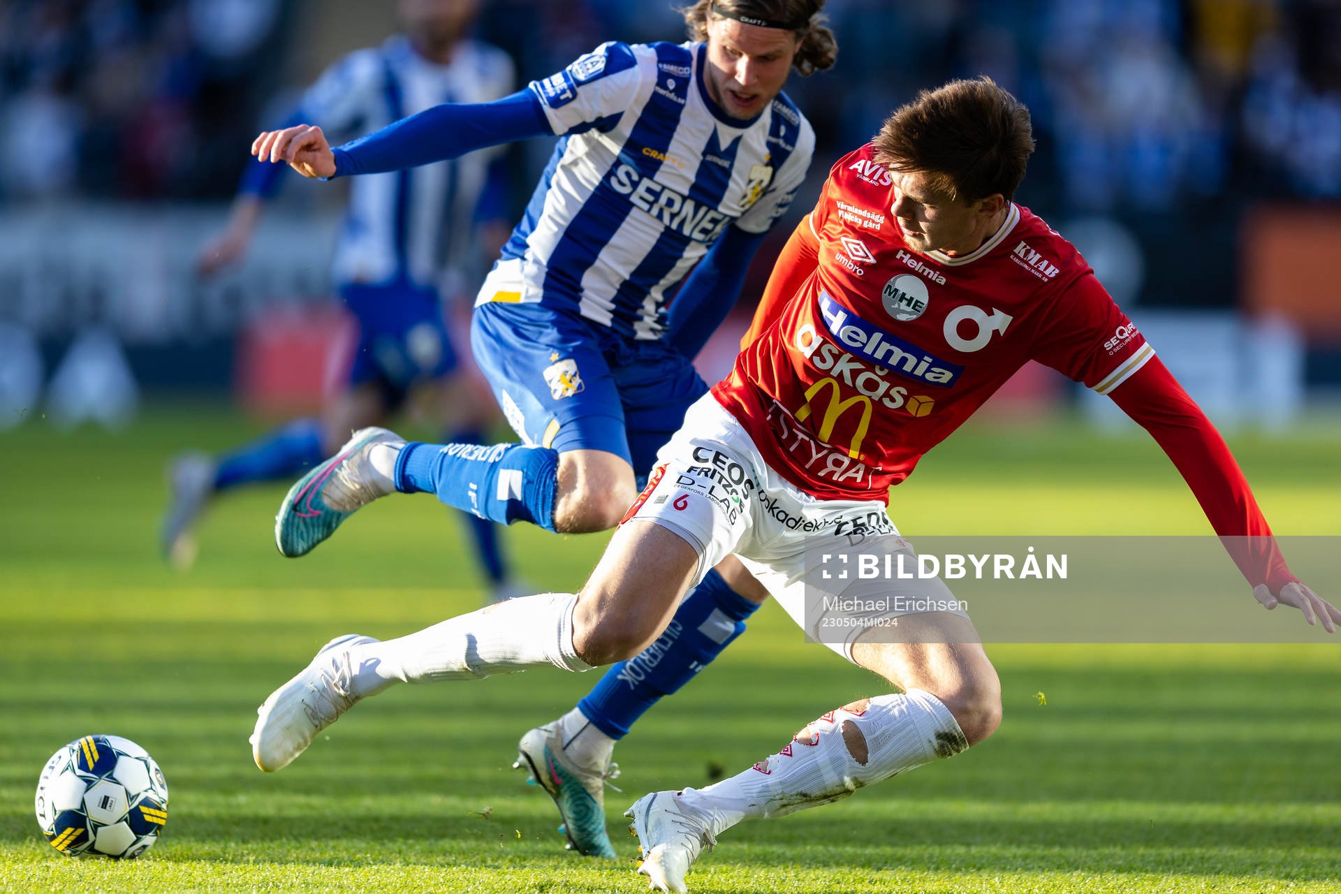 IFK Göteborgs Gustaf Norlin och Degerfors Oscar Wallin