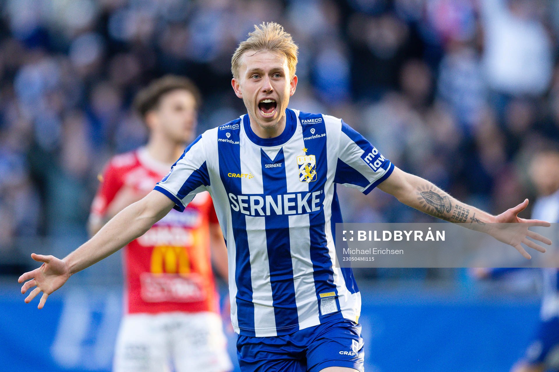 IFK Göteborgs Elias Hagen jublar