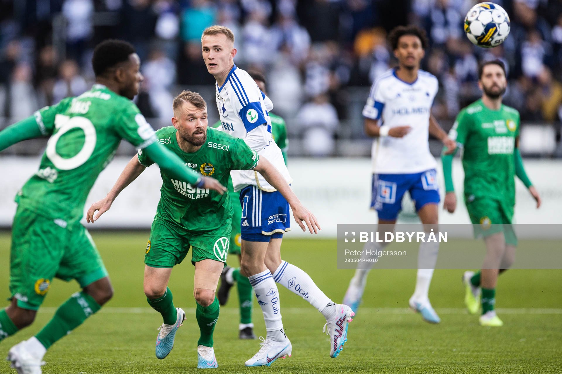 Hammarbys Mads Fenger Nielsen och IFK Norrköpings Victor