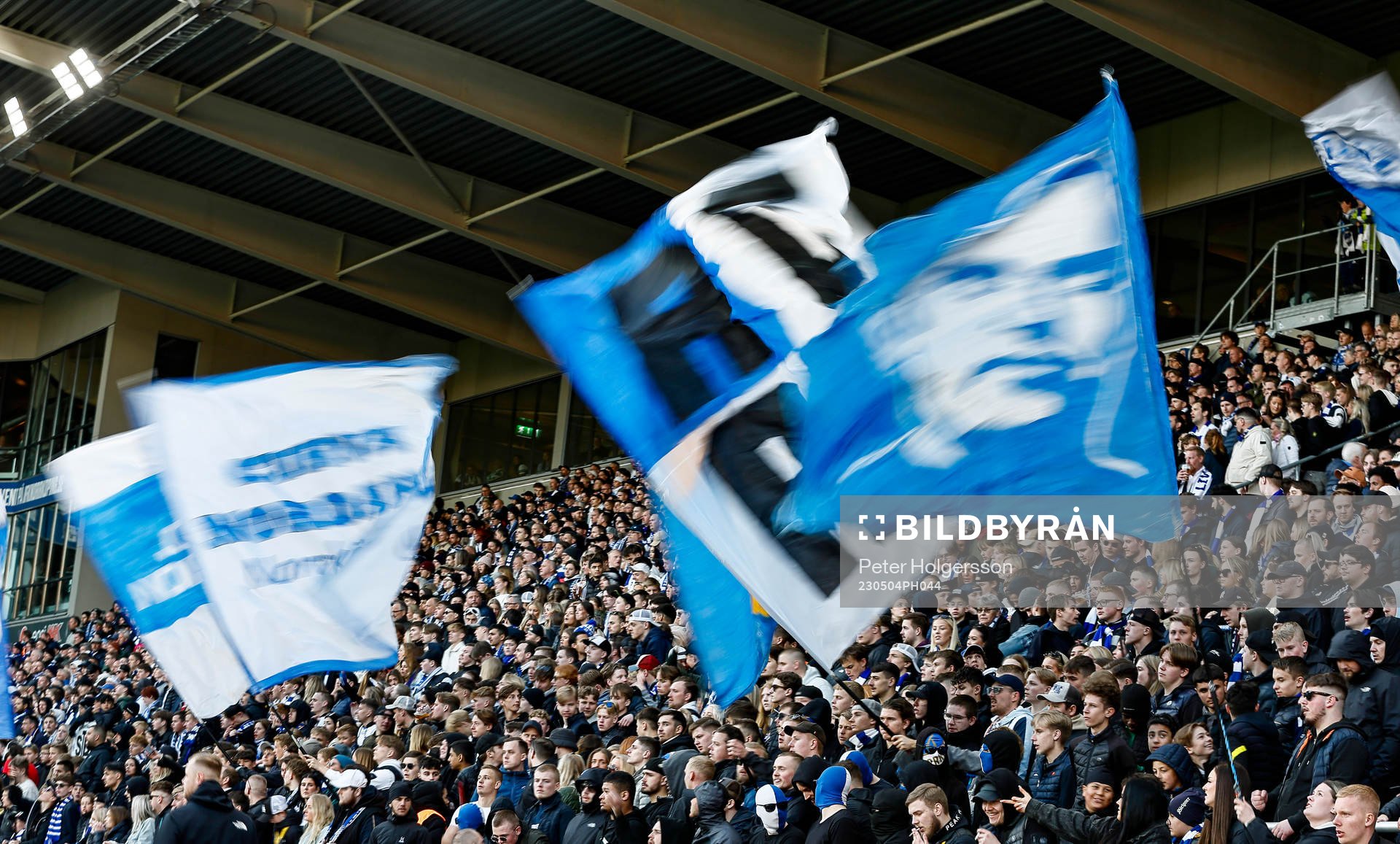 Norrköpings-supporters på Curva Nordahl