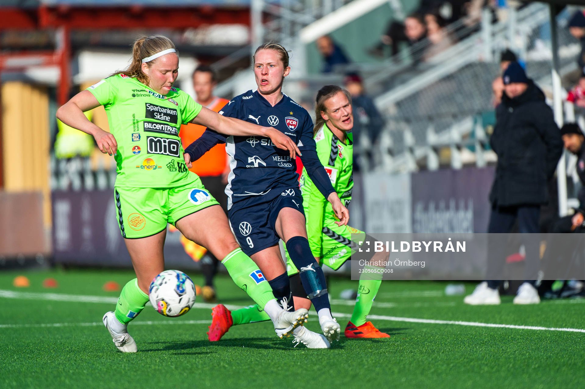 Kristianstads Hlin Eiriksdottir och FC Rosengårds Emilia