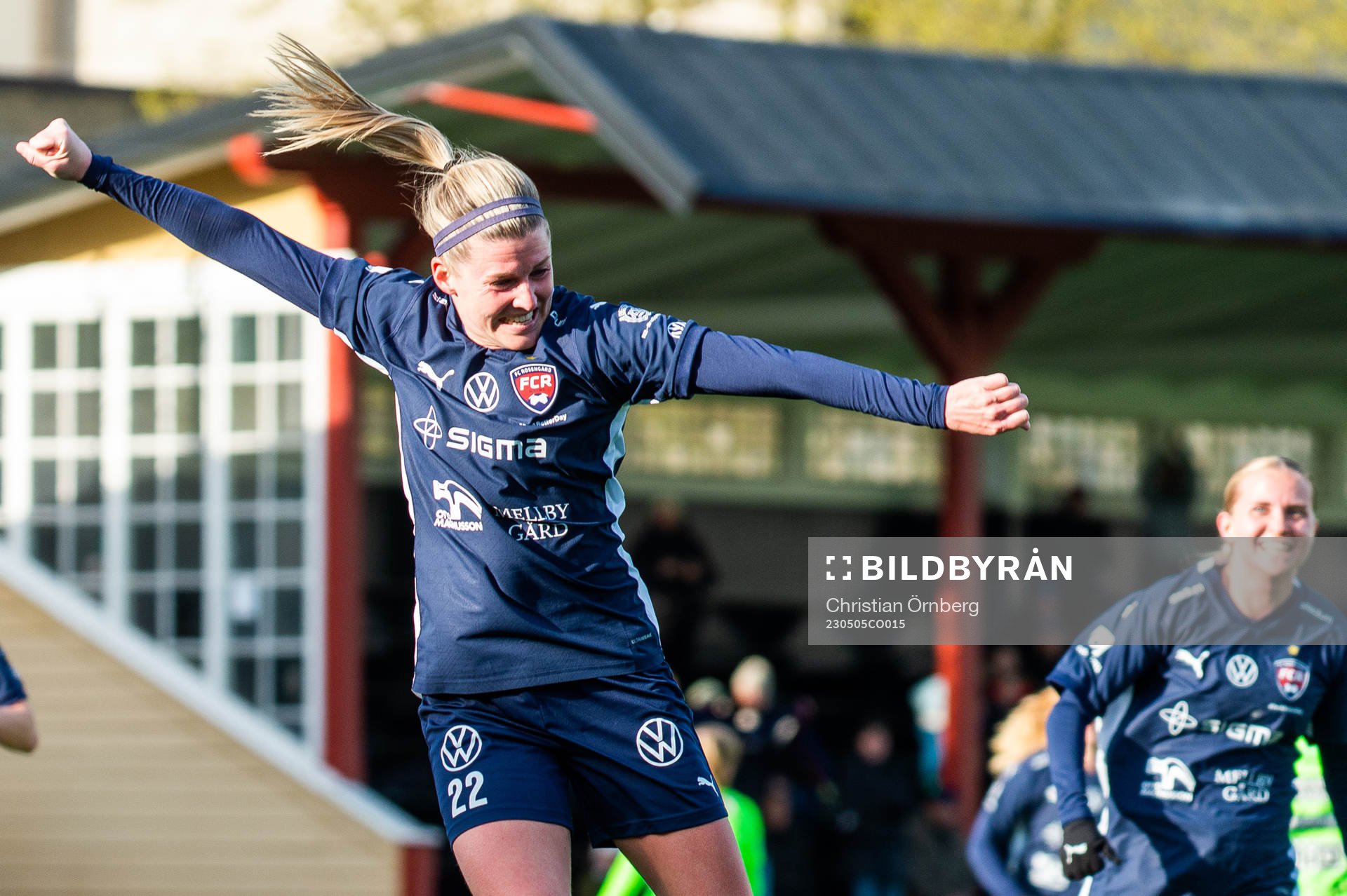 FC Rosengårds Olivia Schough jublar