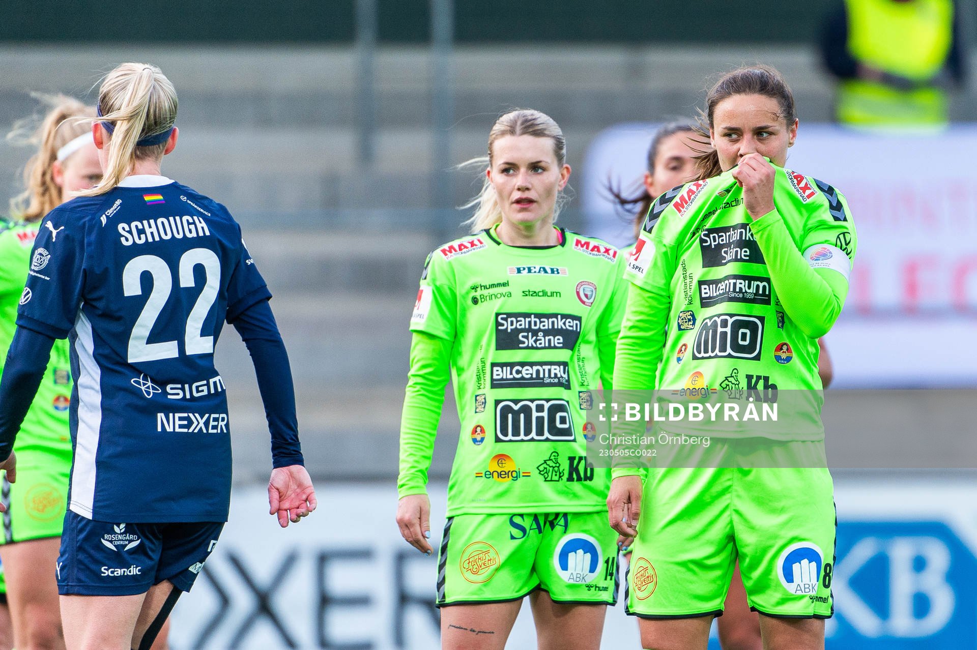Kristianstads Tilda Persson och Alice Nilsson deppar