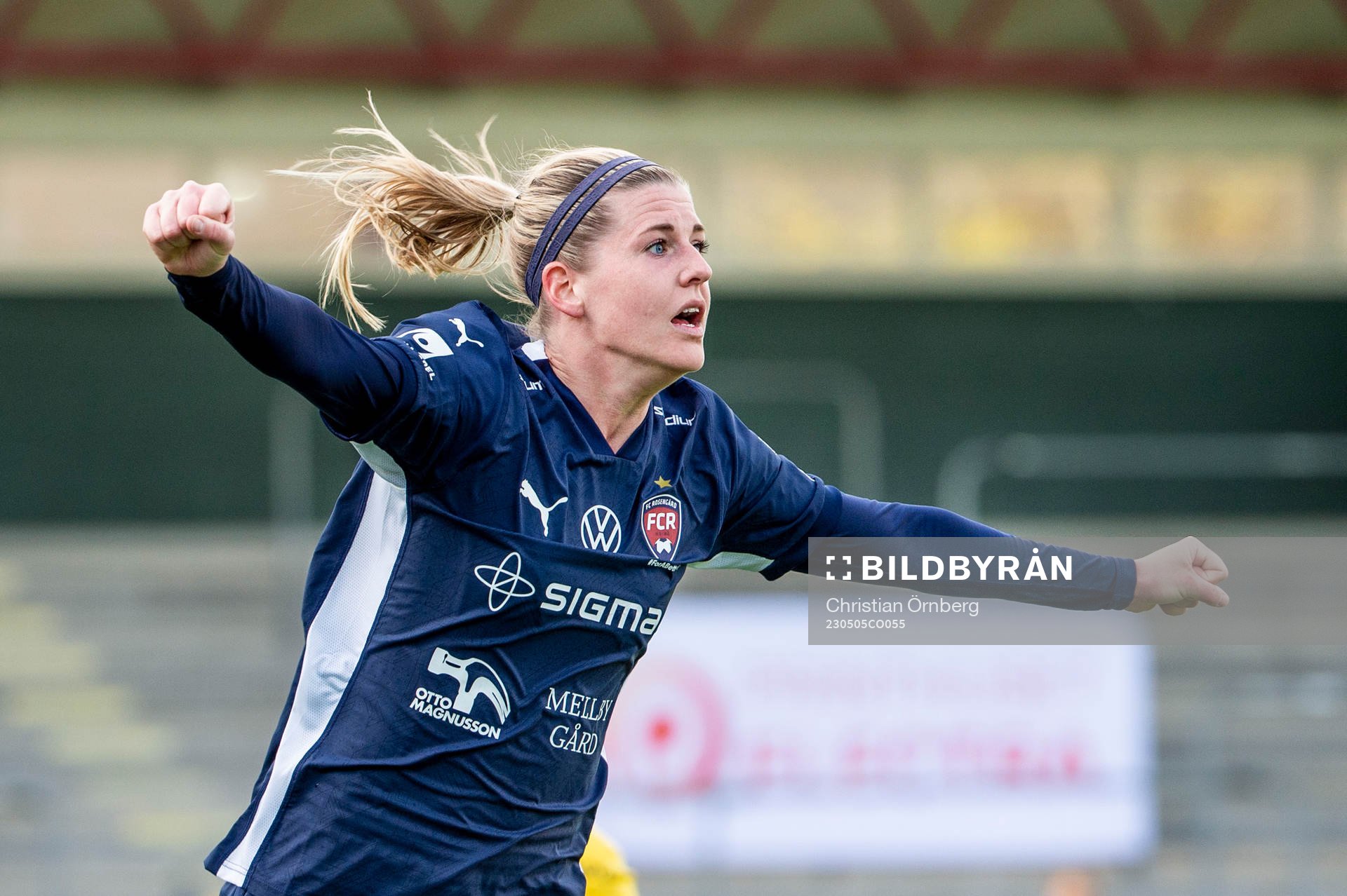 FC Rosengårds Olivia Schough jublar