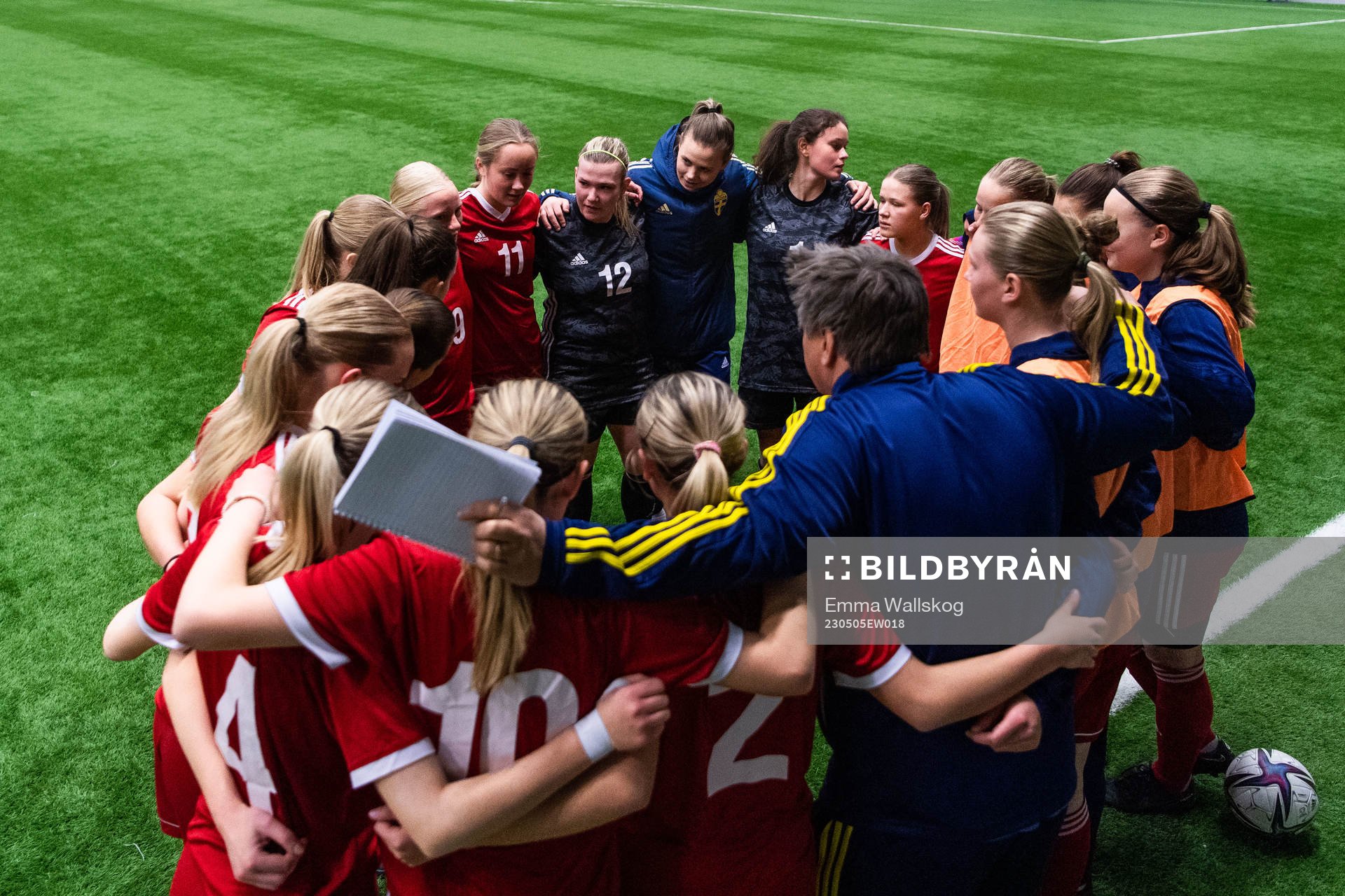 Under matchläger med F17-landslaget