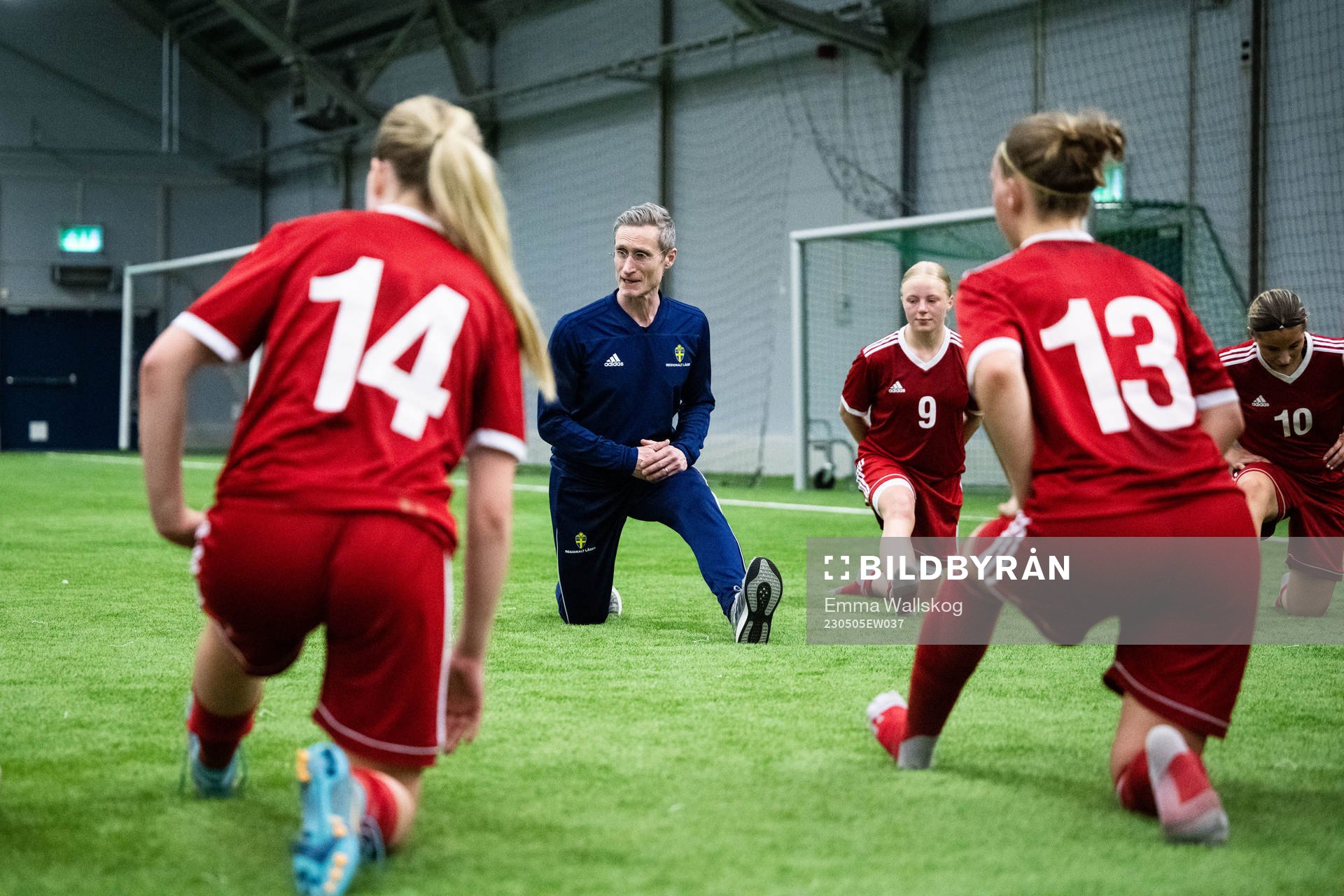 Under matchläger med F17-landslaget