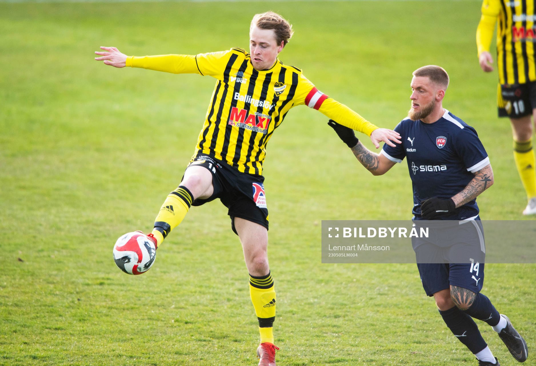 IFK Hässleholms Robin Strömberg i matchen i division 2