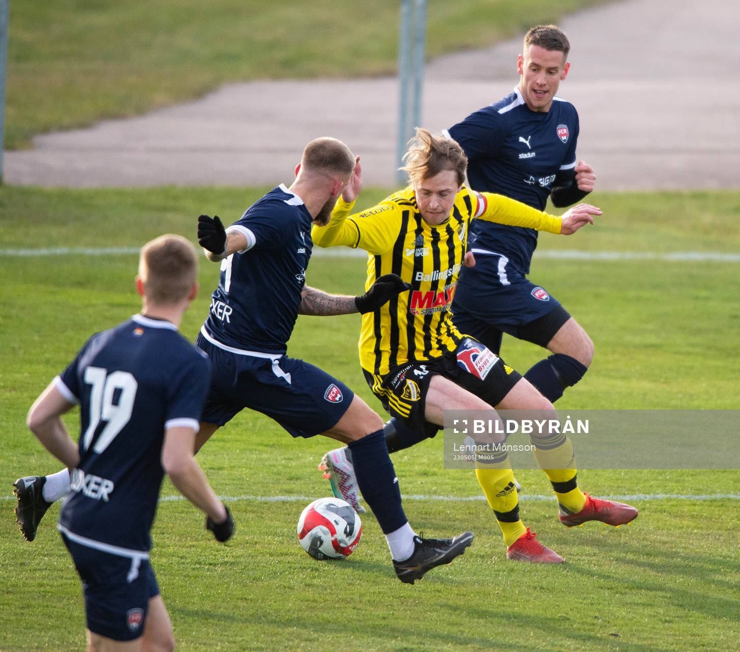IFK Hässleholms Robin Strömberg i matchen i division 2