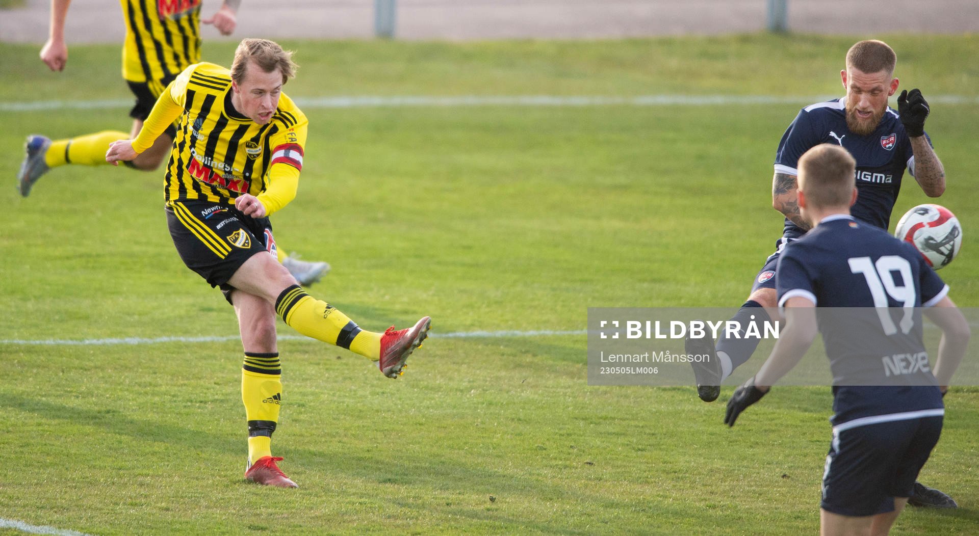 IFK Hässleholms Robin Strömberg  i matchen i division 2