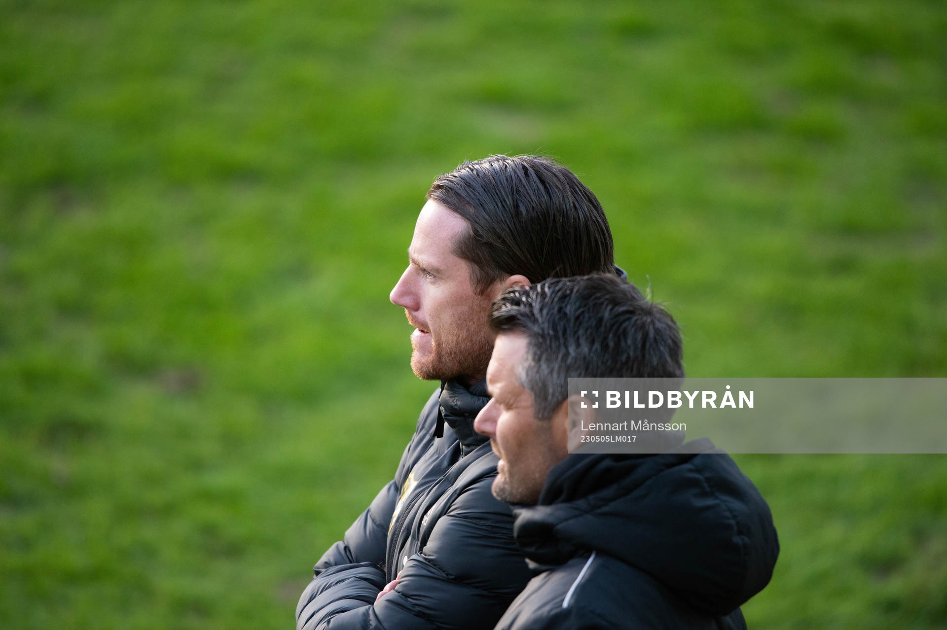 IFK Hässleholms tränare Johan Persson och Fredrik Ahlgren