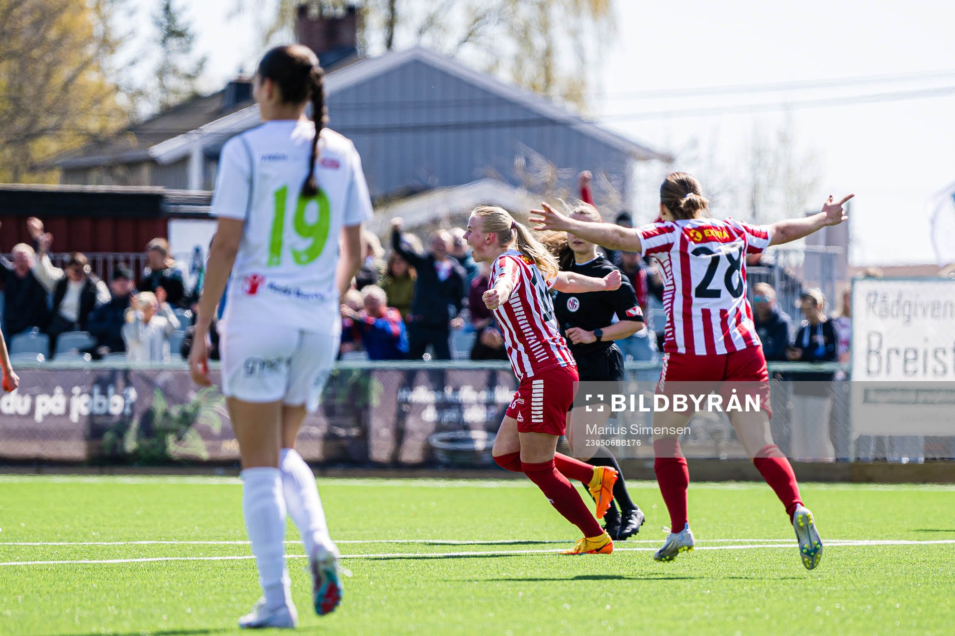 Elea Synnøve Johansen of TIL 2020 celebrates