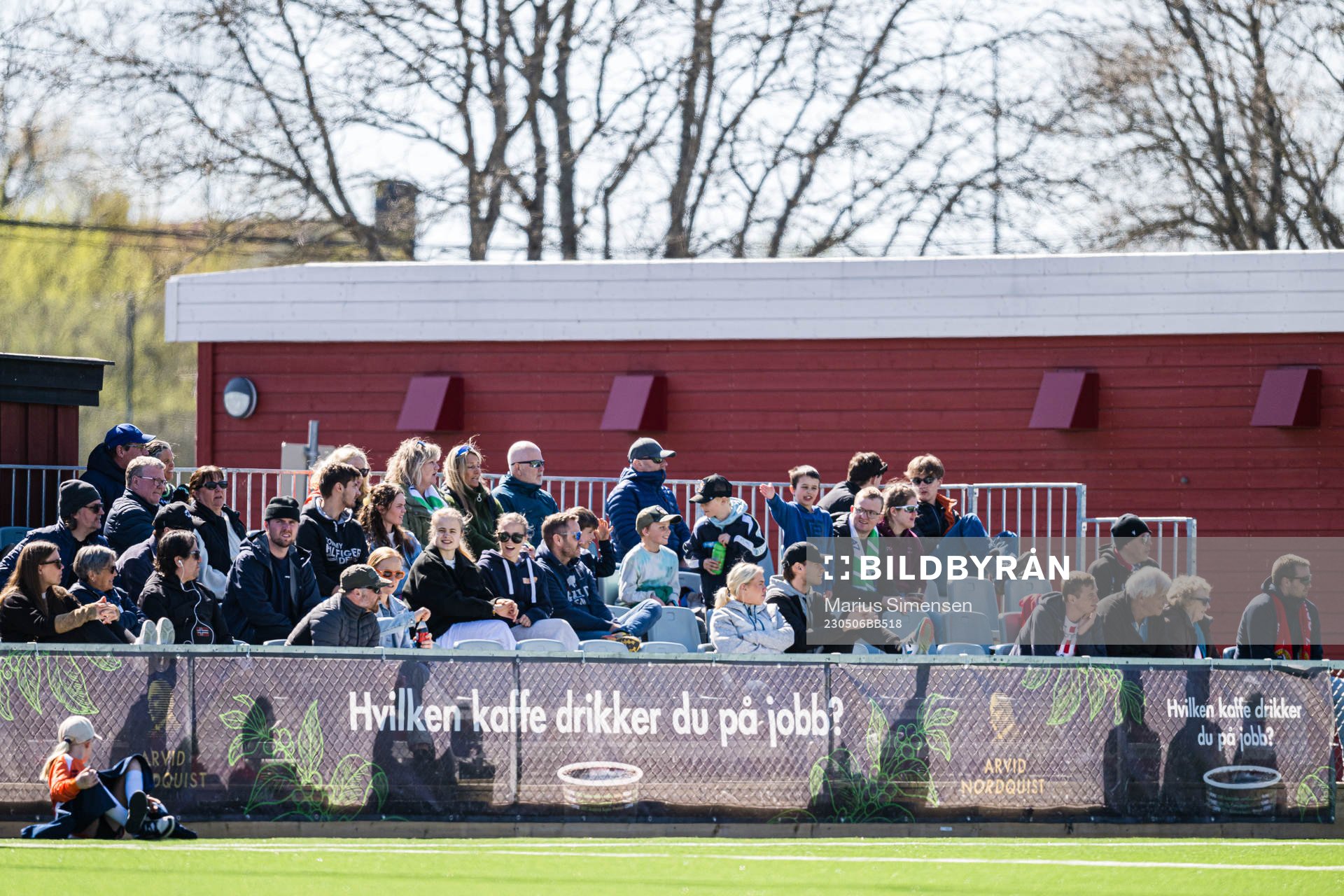 Spectators in the stands