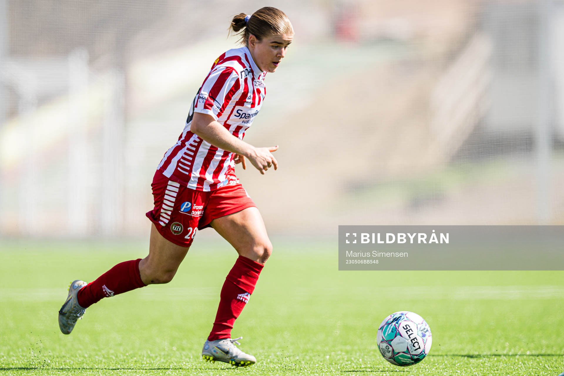 Mali Motrøen Trøan of TIL 2020 during the 1. division football match between Øvrevoll Hosle and TIL 2020 on May 6, 2023 in Bærum.