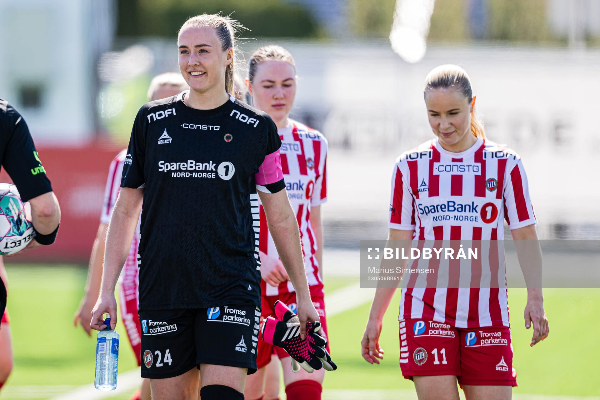 Goalkeeper Ingvild Thynes Villa and Sandra Simonsen of TIL