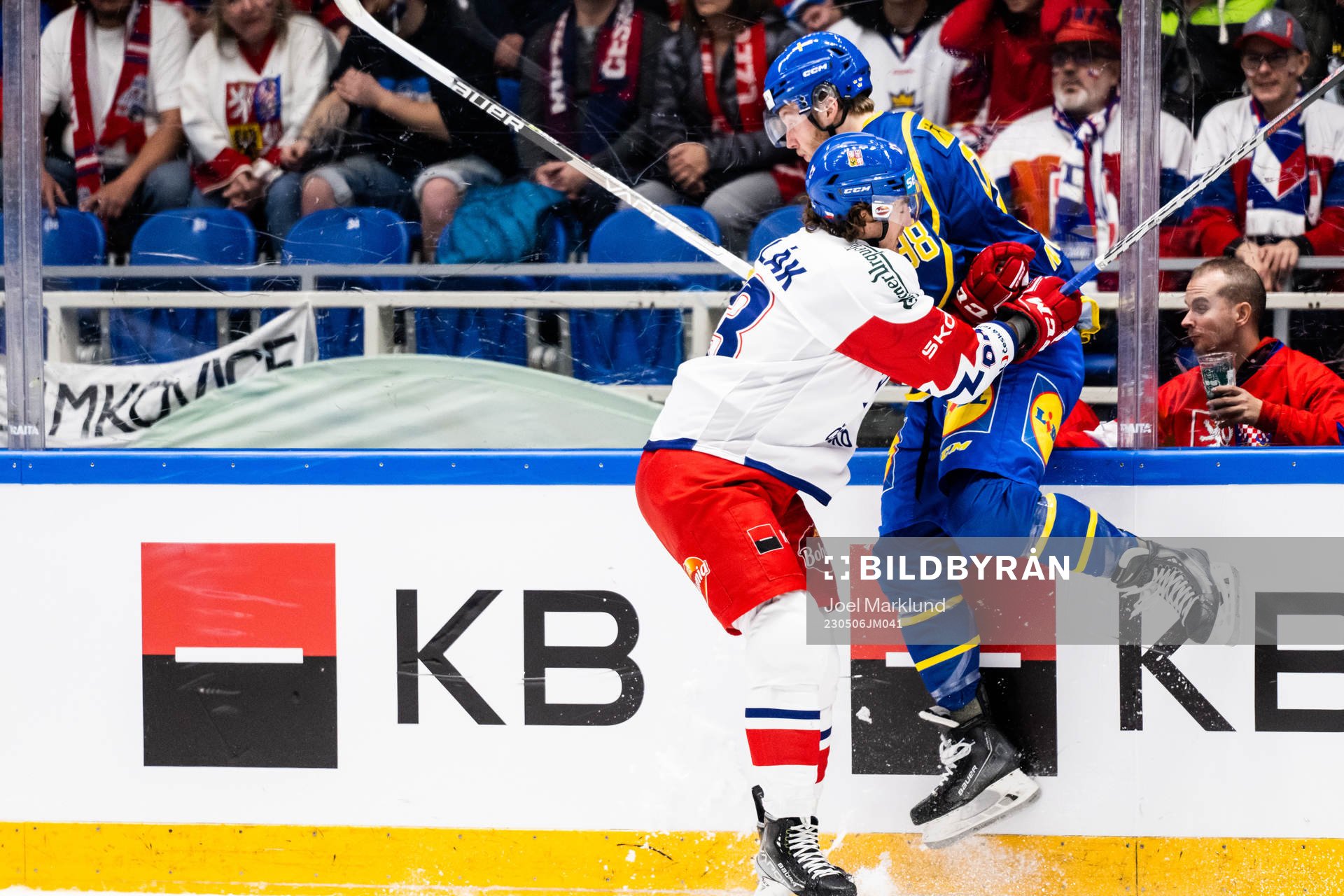 Lukas Sedlak of Czech Republic and Alexander Nylander of