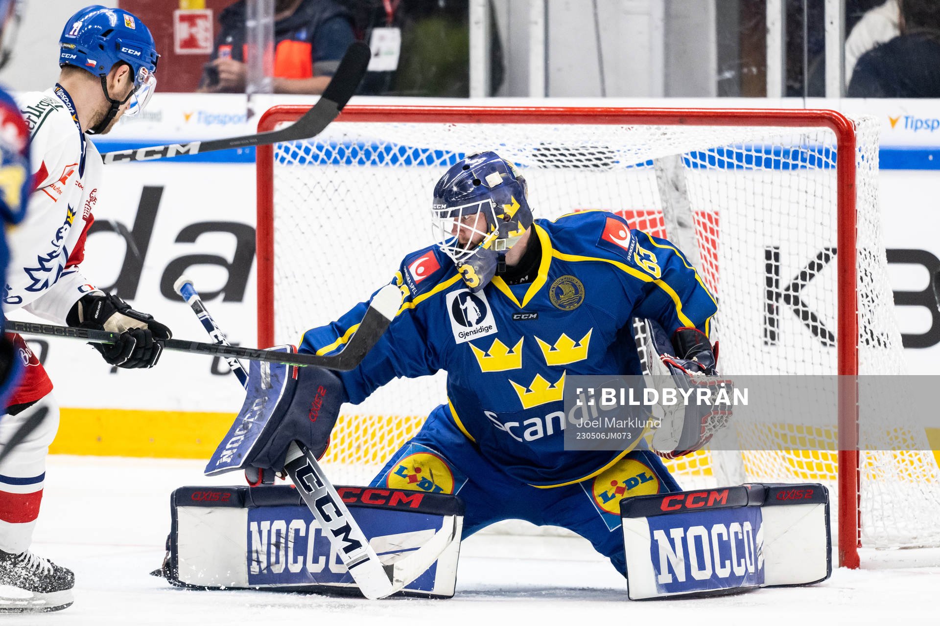 goaltender Marcus Högberg of Sweden