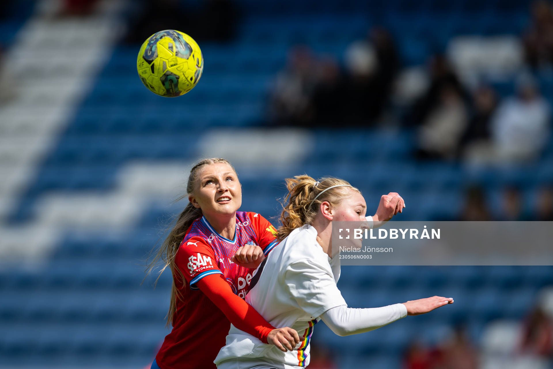Helsingborgs Tilda Jonhag  och Qvidings Johanna Lundberg