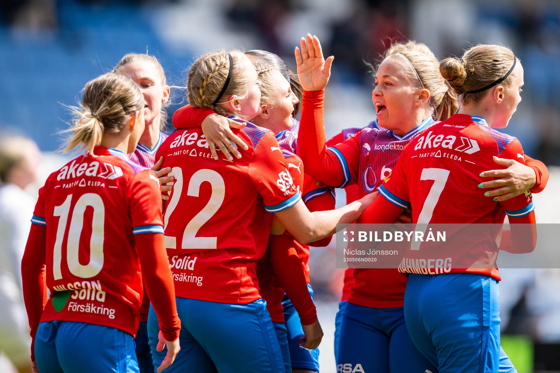 Helsingborgs Agnes Eklöf, Tilda Jonhag och Stephanie