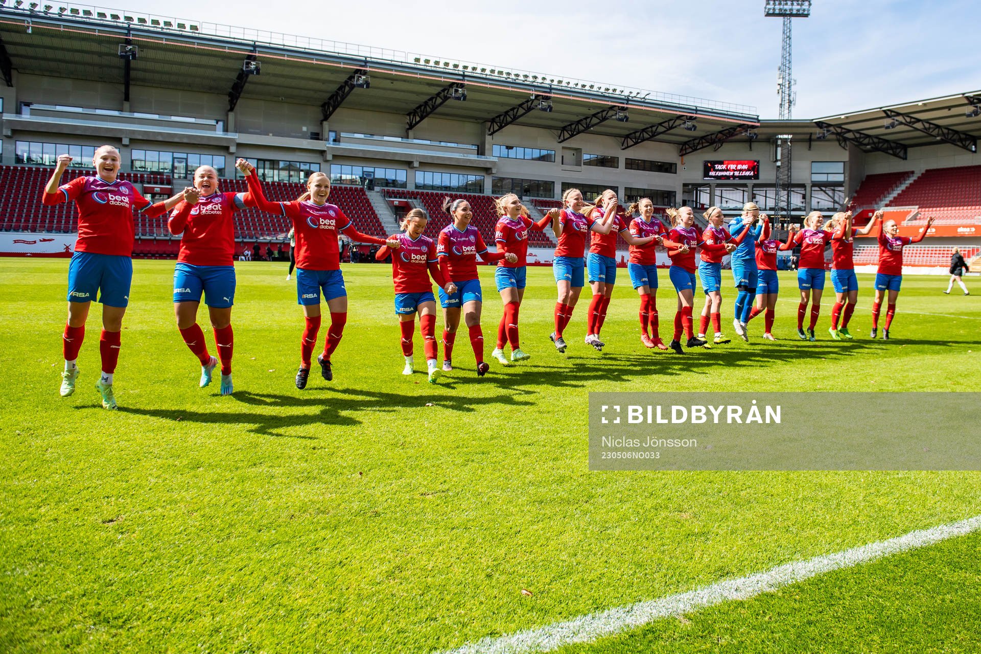 Helsingborgs spelarna jublar