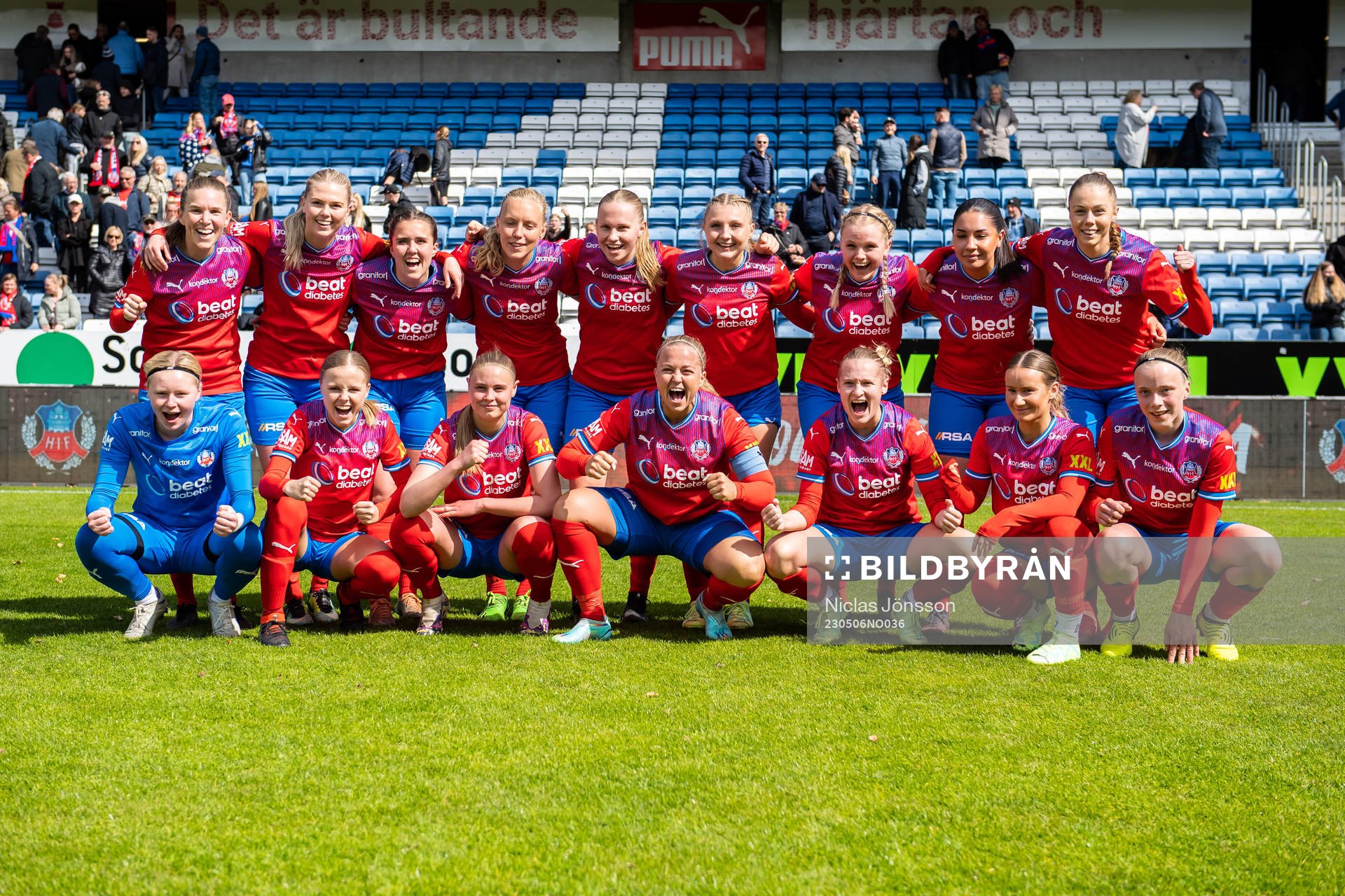 Helsingborgs spelarna jublar