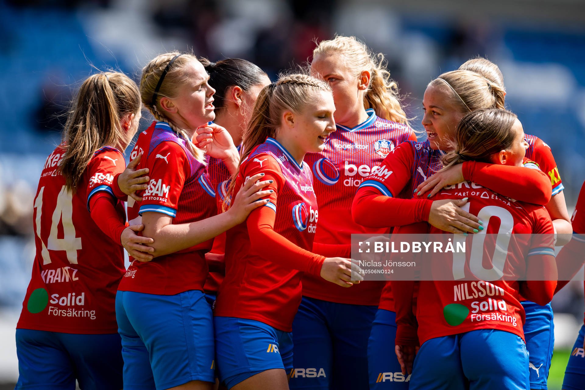 Helsingborgs Agnes Eklöf, Tilda Jonhag och Stephanie