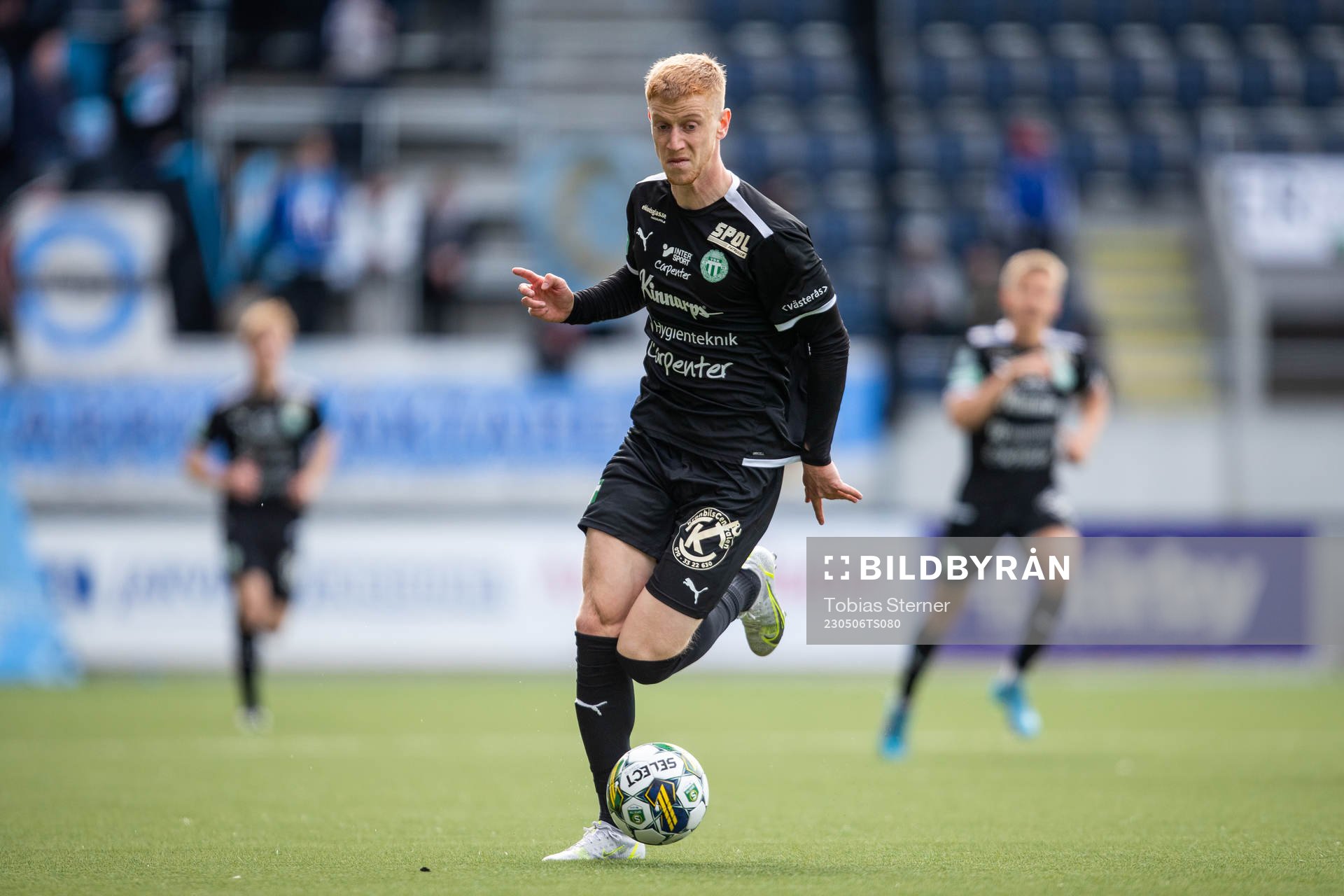 Västerås SKs Daniel Ask under fotbollsmatchen i Superettan mellan Gefle och Västerås SK den 6 maj 2023 i Gävle. 