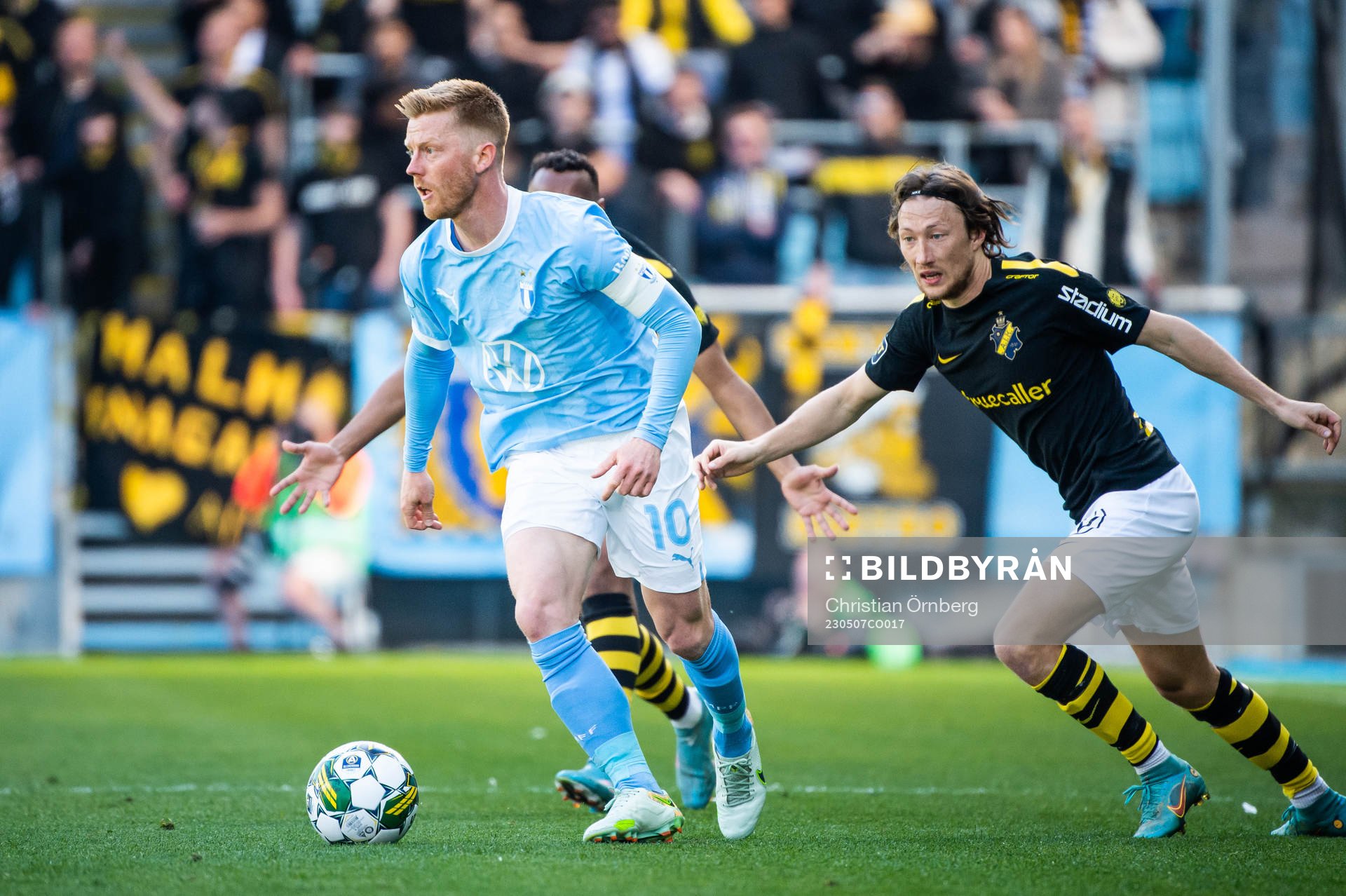 Malmö FFs Anders Christiansen och AIKs Axel Björnström