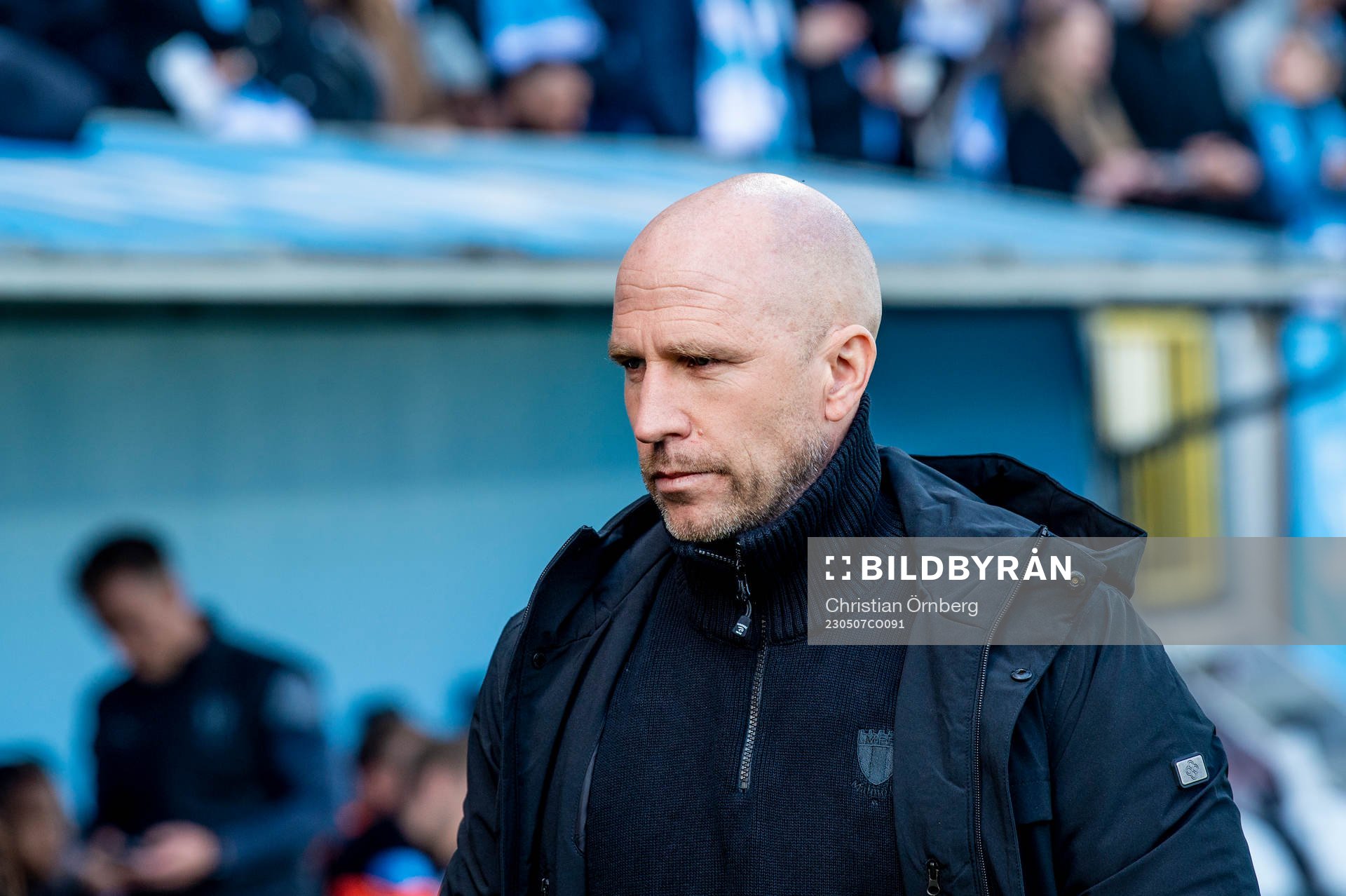 Malmö FFs tränare Henrik Rydström innan fotbollsmatchen
