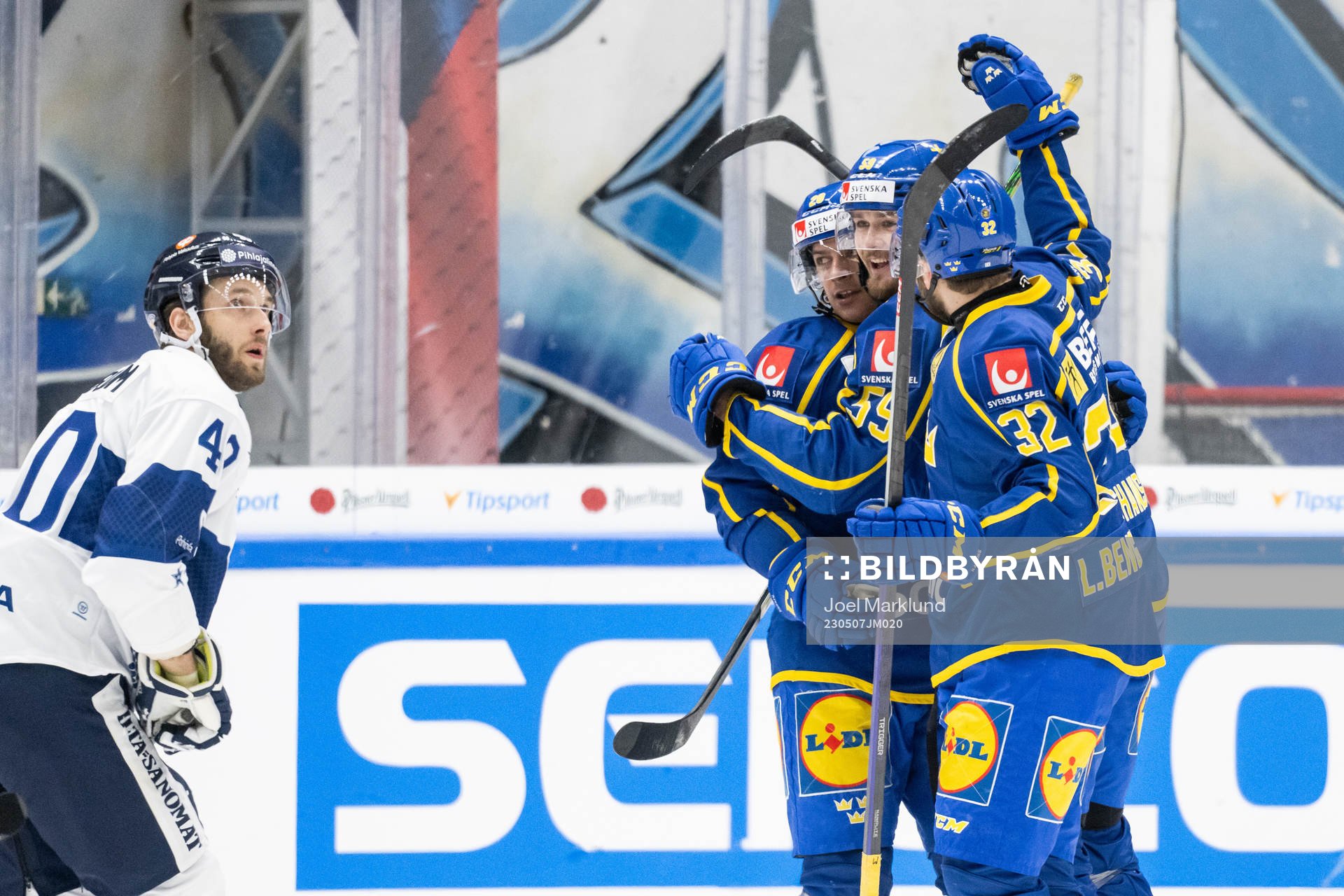 André Petersson, Linus Johansson and Lukas Bengtsson of