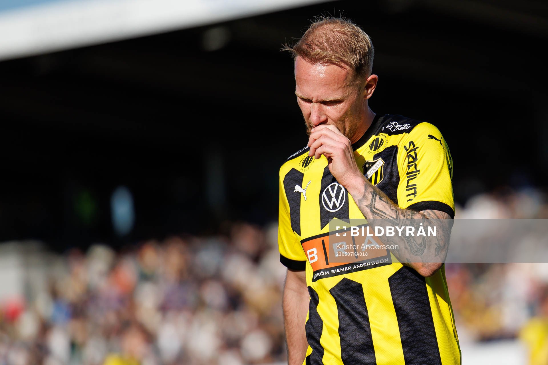 Häckens Mikkel Rygaard Jensen deppar