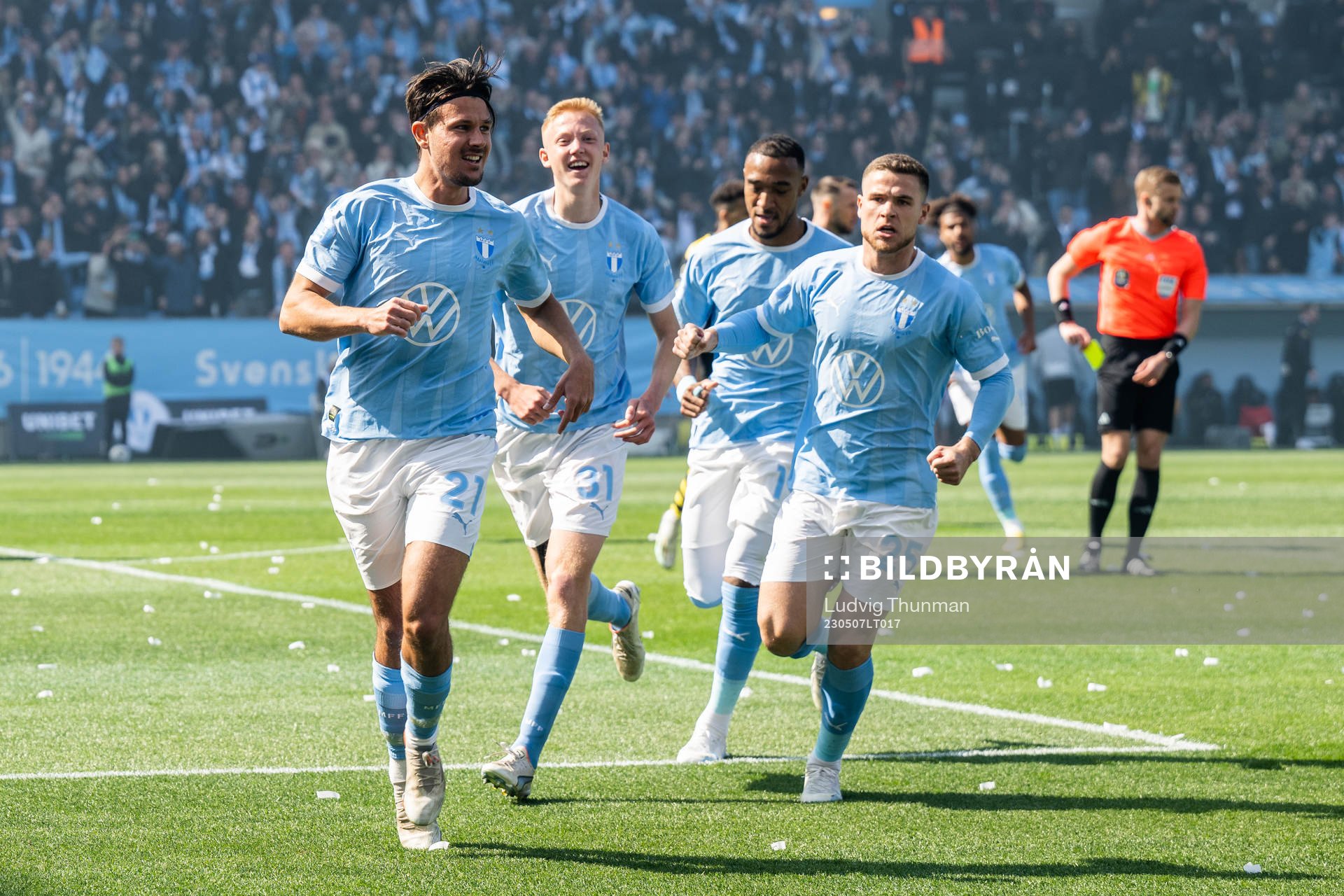 Malmö FFs Stefano Vecchia jublar