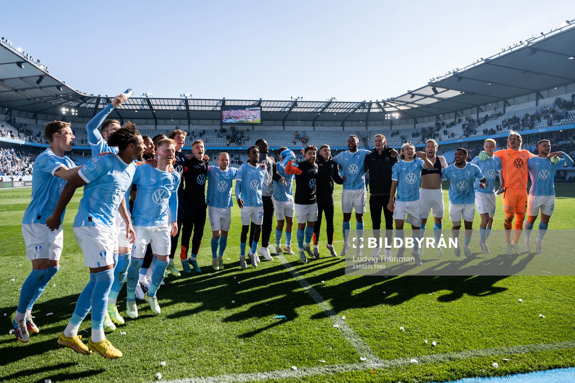 Malmö FFs spelare jublar