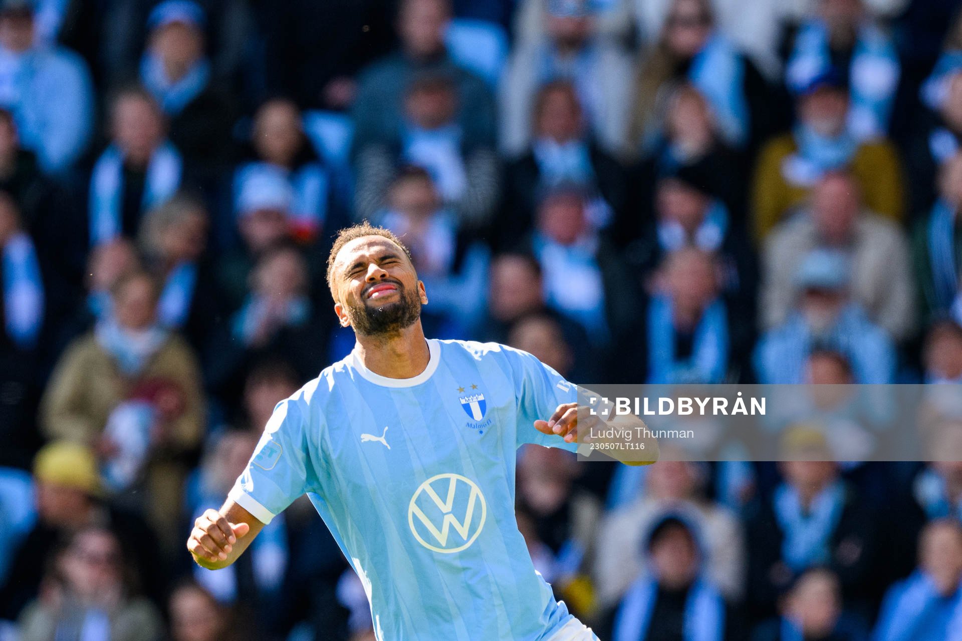 Malmö FFs Isaac Kiese Thelin deppar