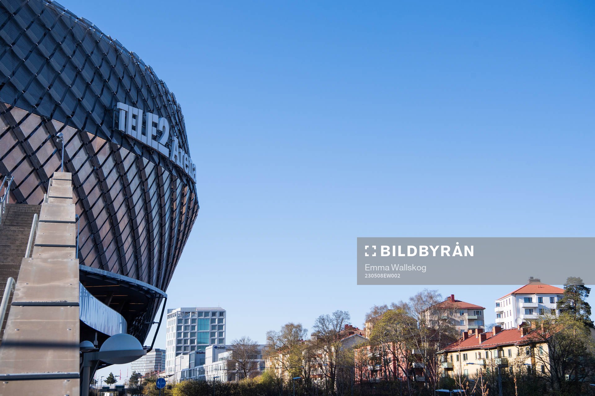 Exteriör av Tele2 Arena