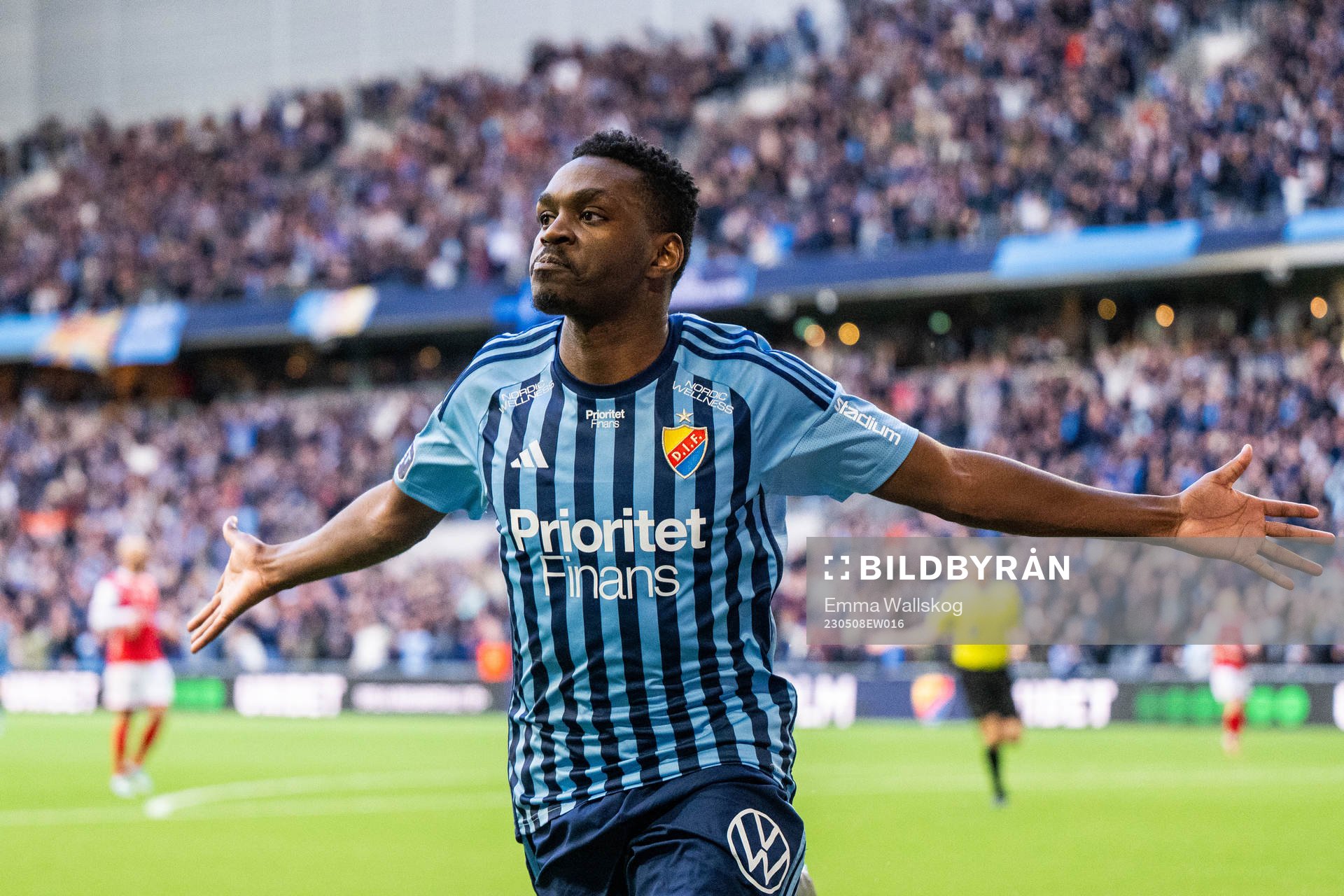 Djurgårdens Joel Asoro jublar