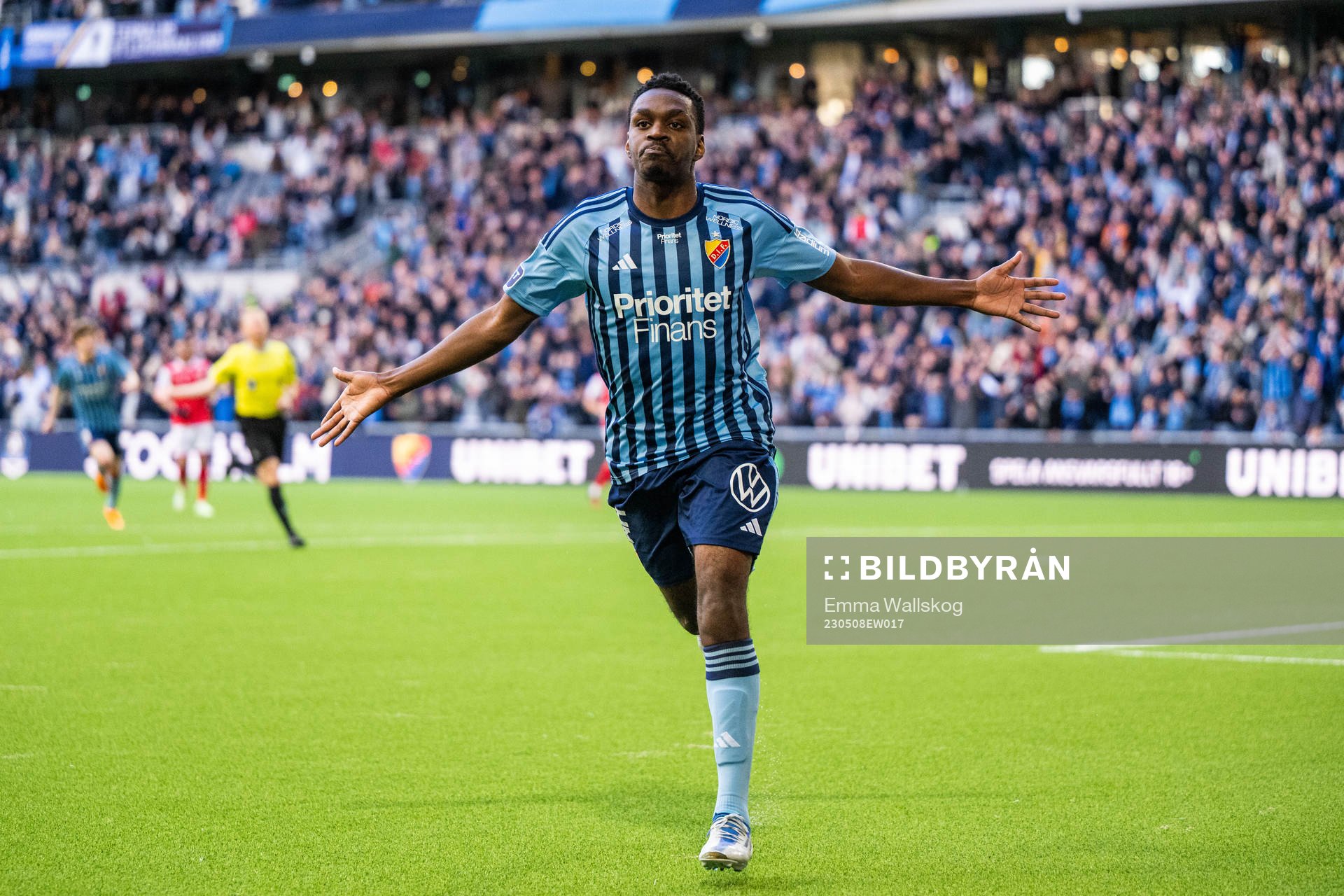 Djurgårdens Joel Asoro jublar