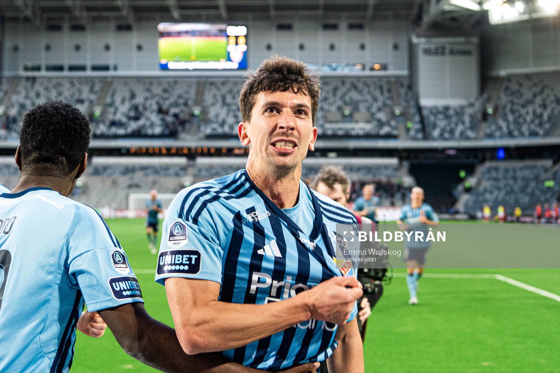 Djurgårdens Gustav Wikheim jublar