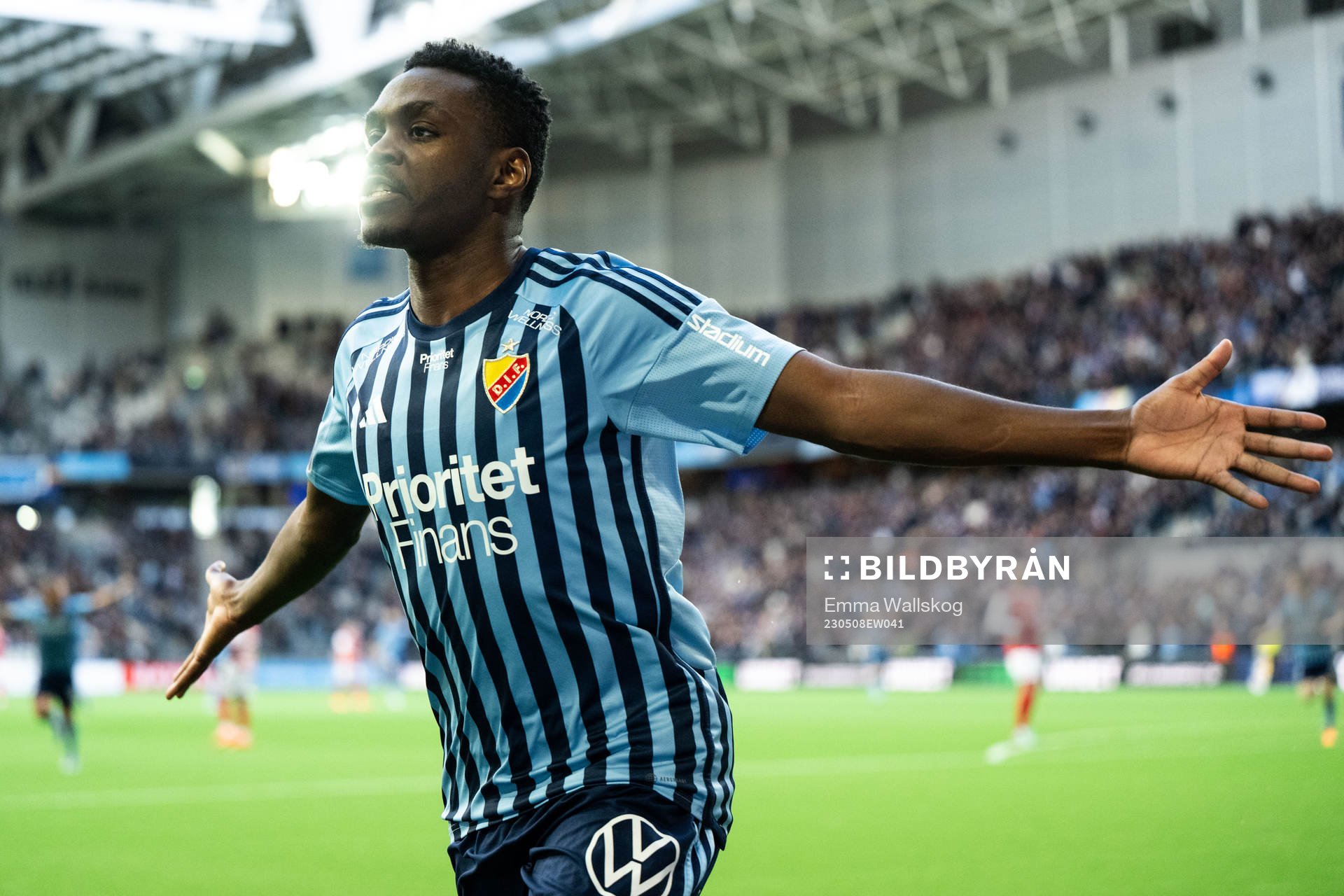 Djurgårdens Joel Asoro jublar