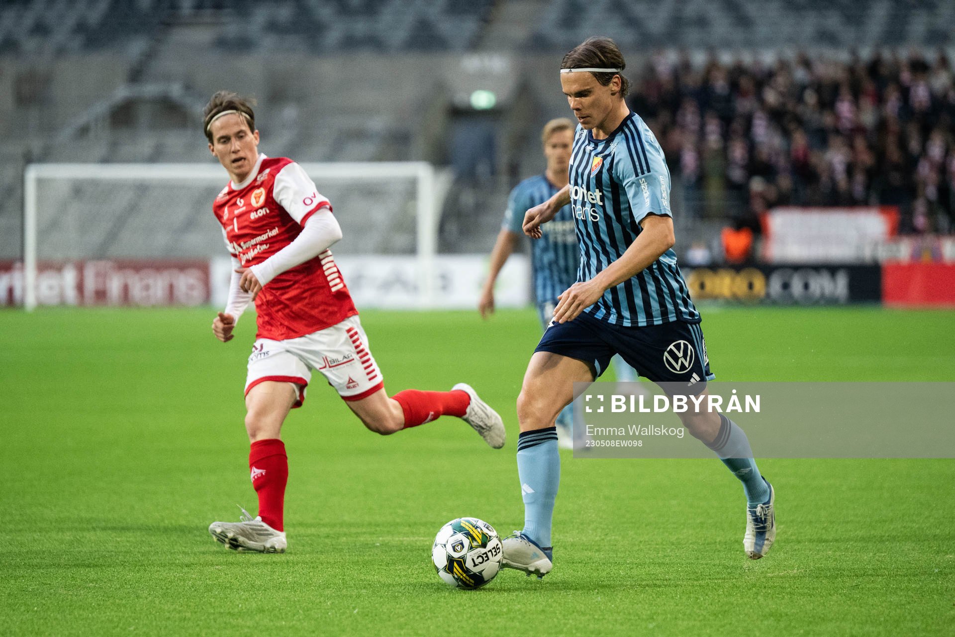 Kalmars Johan Karlsson och Djurgårdens Elias Andersson