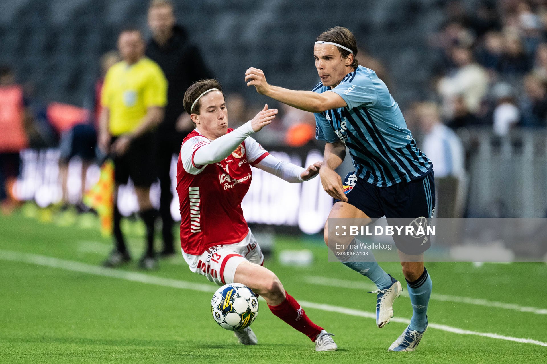 Kalmars Johan Karlsson och Djurgårdens Elias Andersson