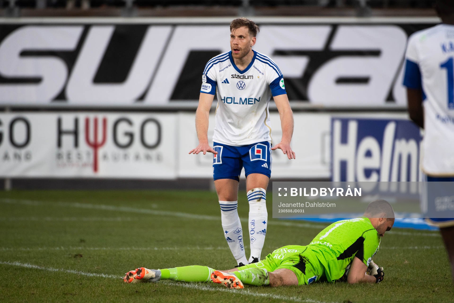 IFK Norrköpings Niklas Gunnarsson och målvakt Oscar