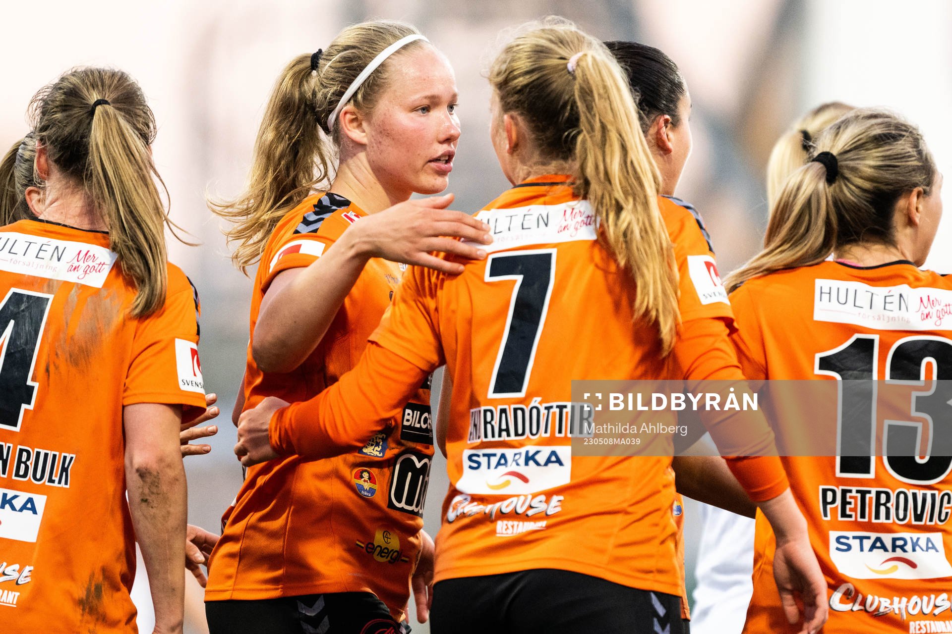 Kristianstads Hlin Eiriksdottir jublar med lagkamrater